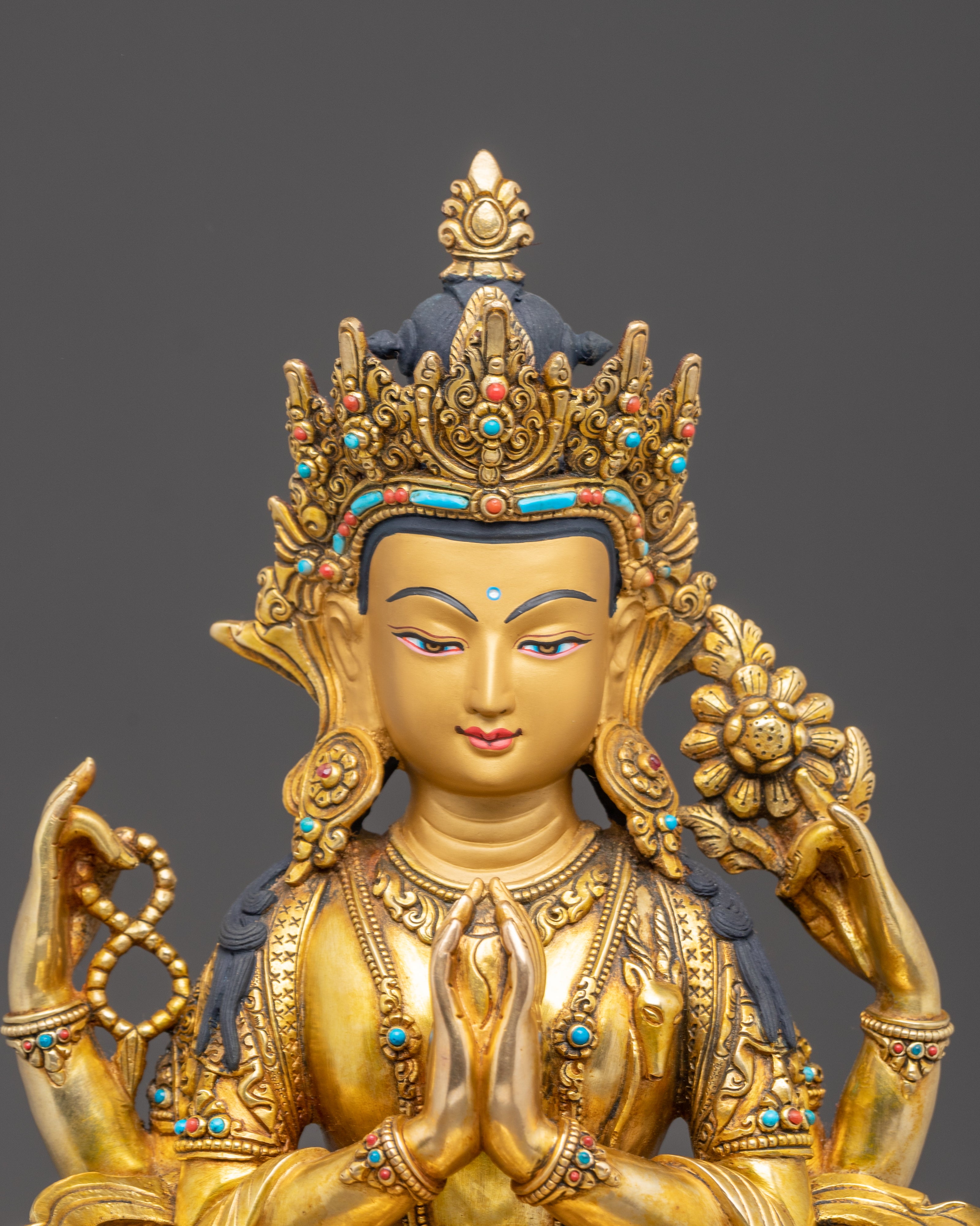 Handcrafted Statue of Bodhisattva Chenrezig | Compassion Bodhisattva