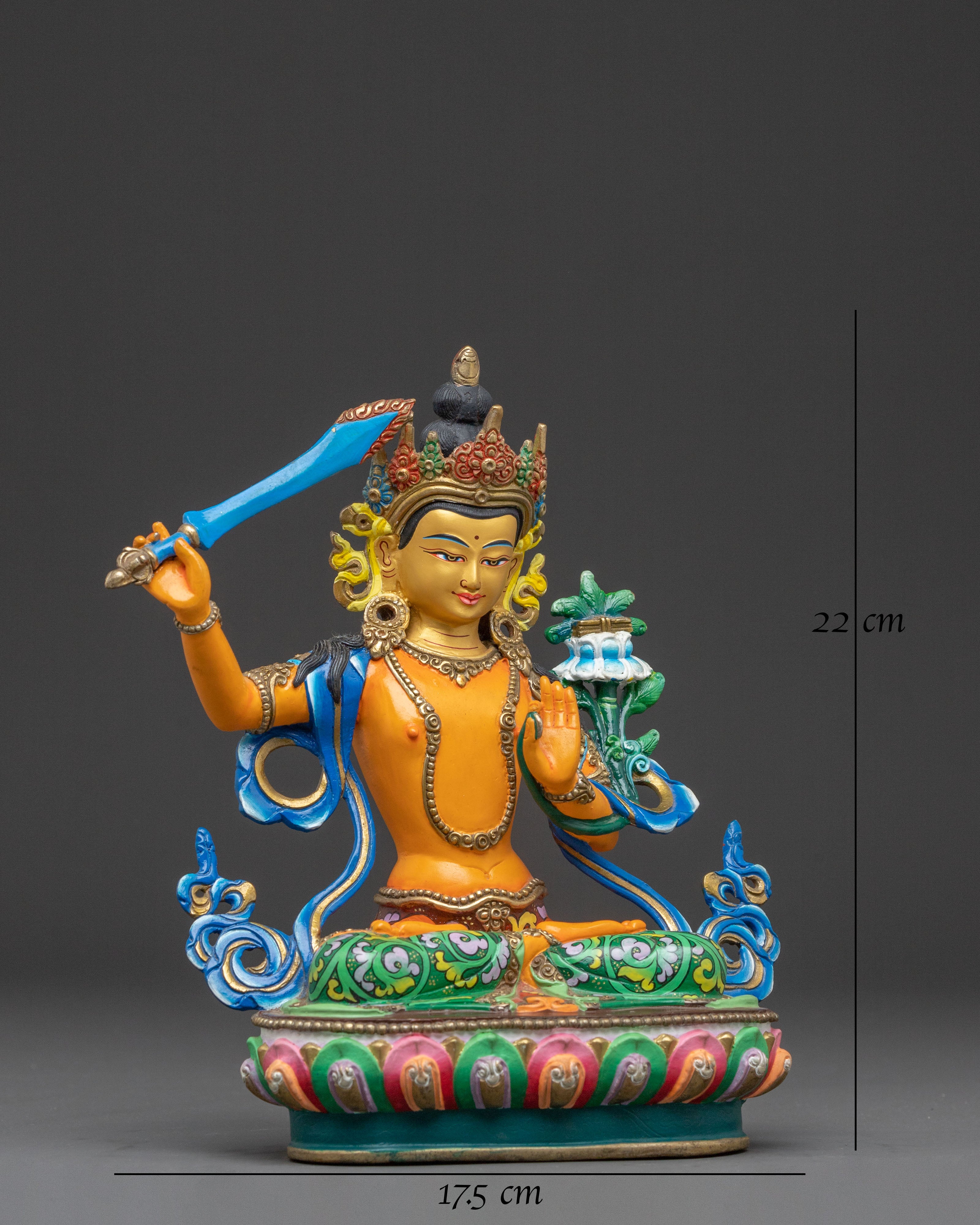 Manjushri Sacred Statue: Enlightened Mind