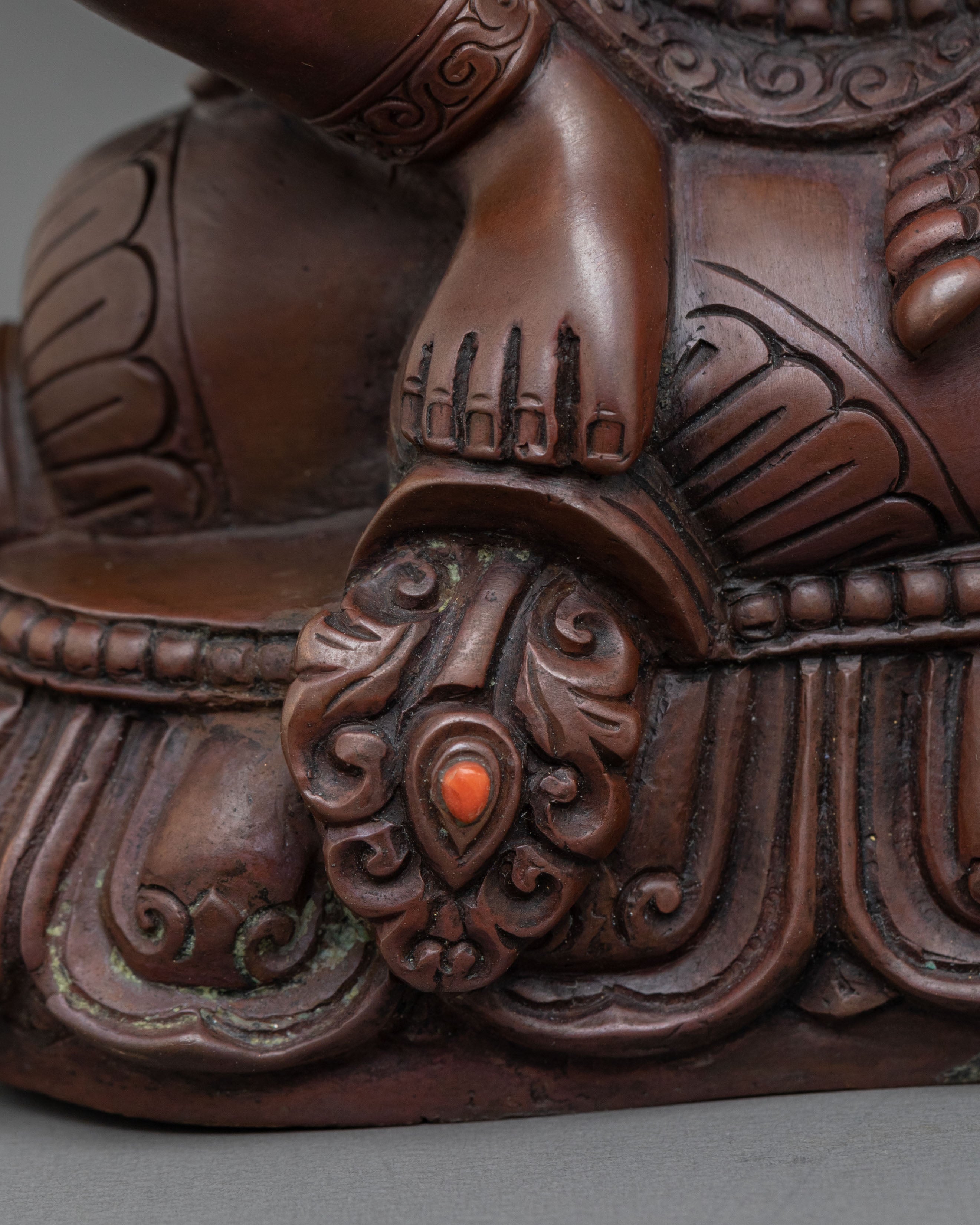 Dzambhala Oxidized Copper Statue | Symbol of Prosperity