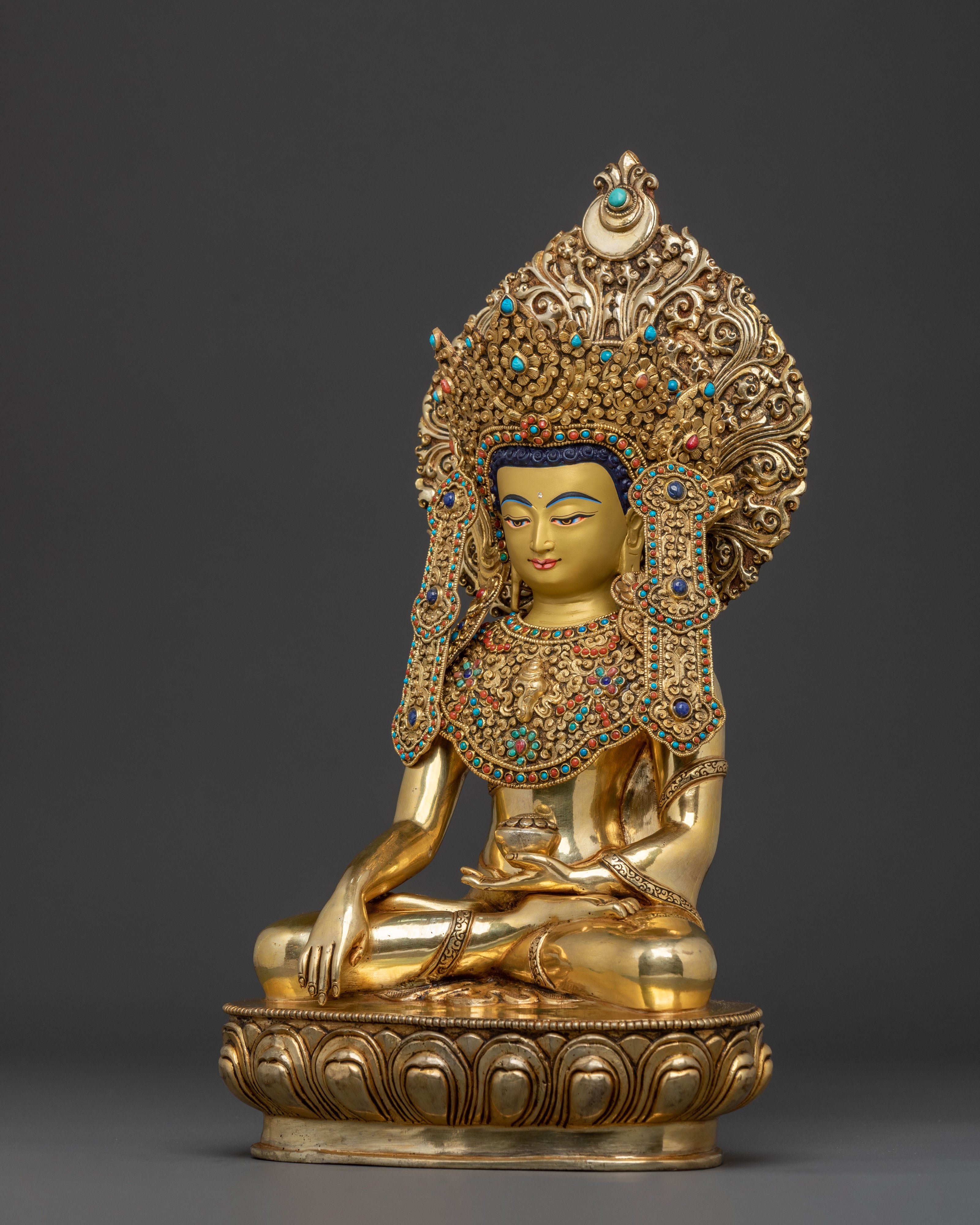 Crown Shakyamuni Buddha Statue | Spiritual Awakening