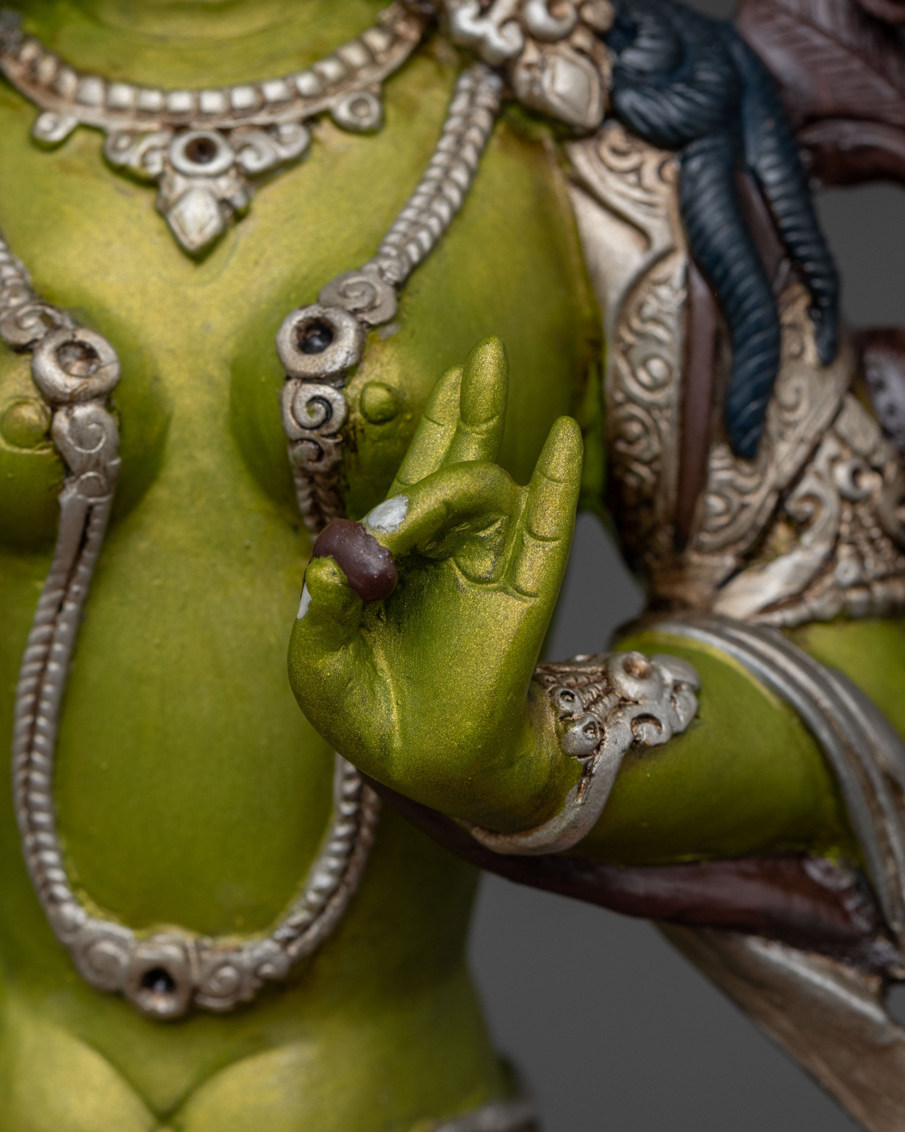 Handcrafted Green Tara Statue | Spiritual Icon