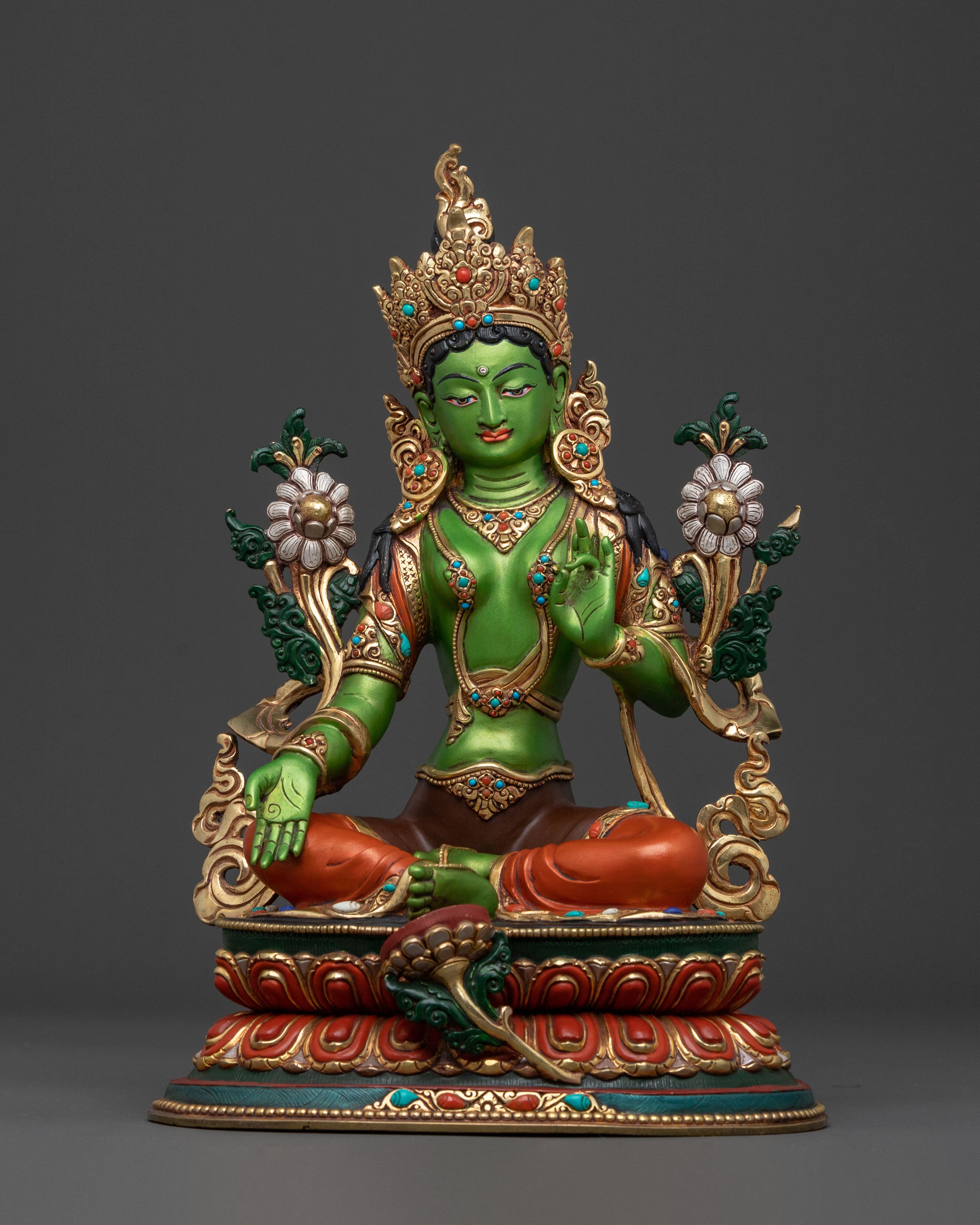 Green Tara Golden Statue