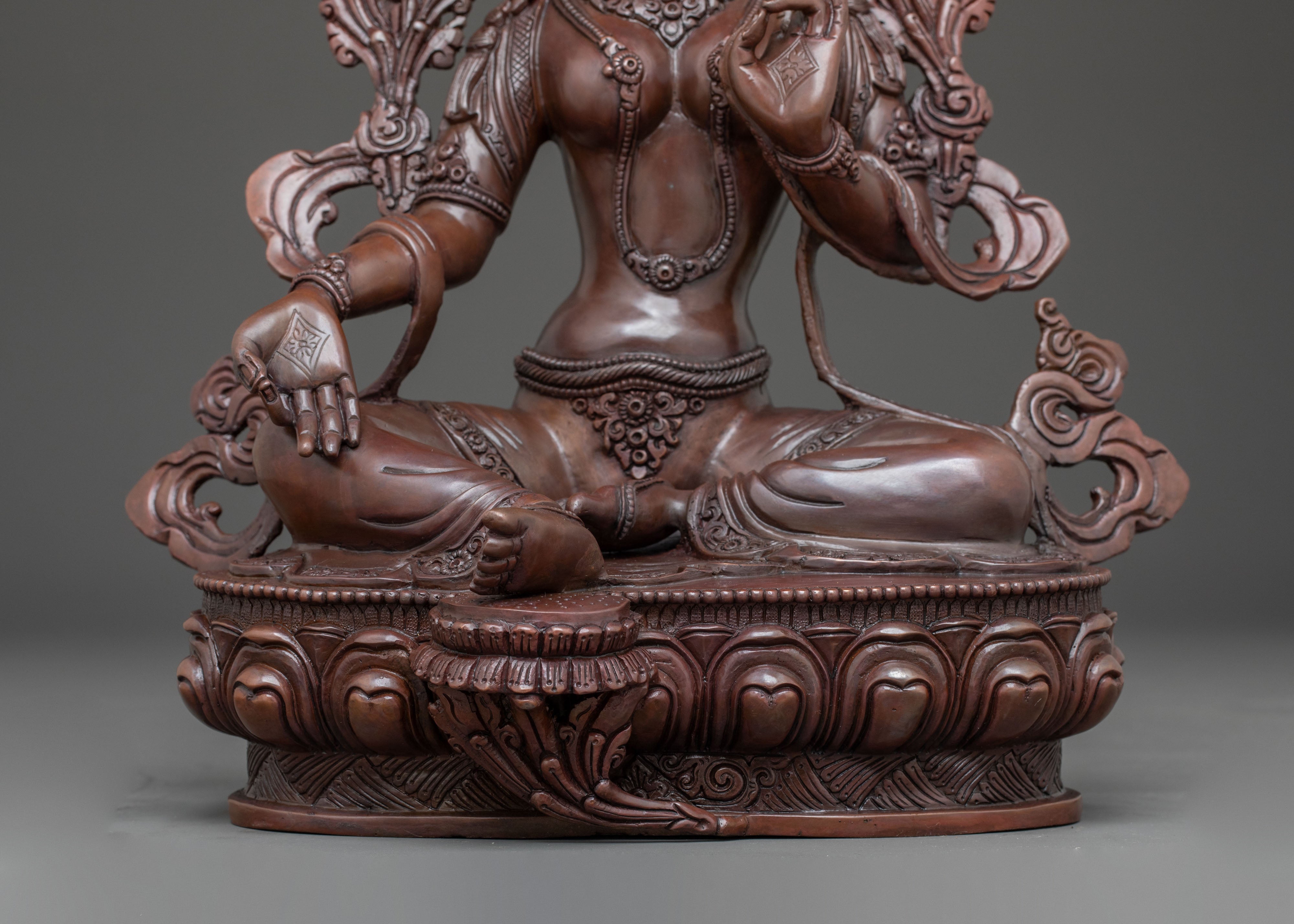 Statue of Serene Green Tara | Mother of Compassion