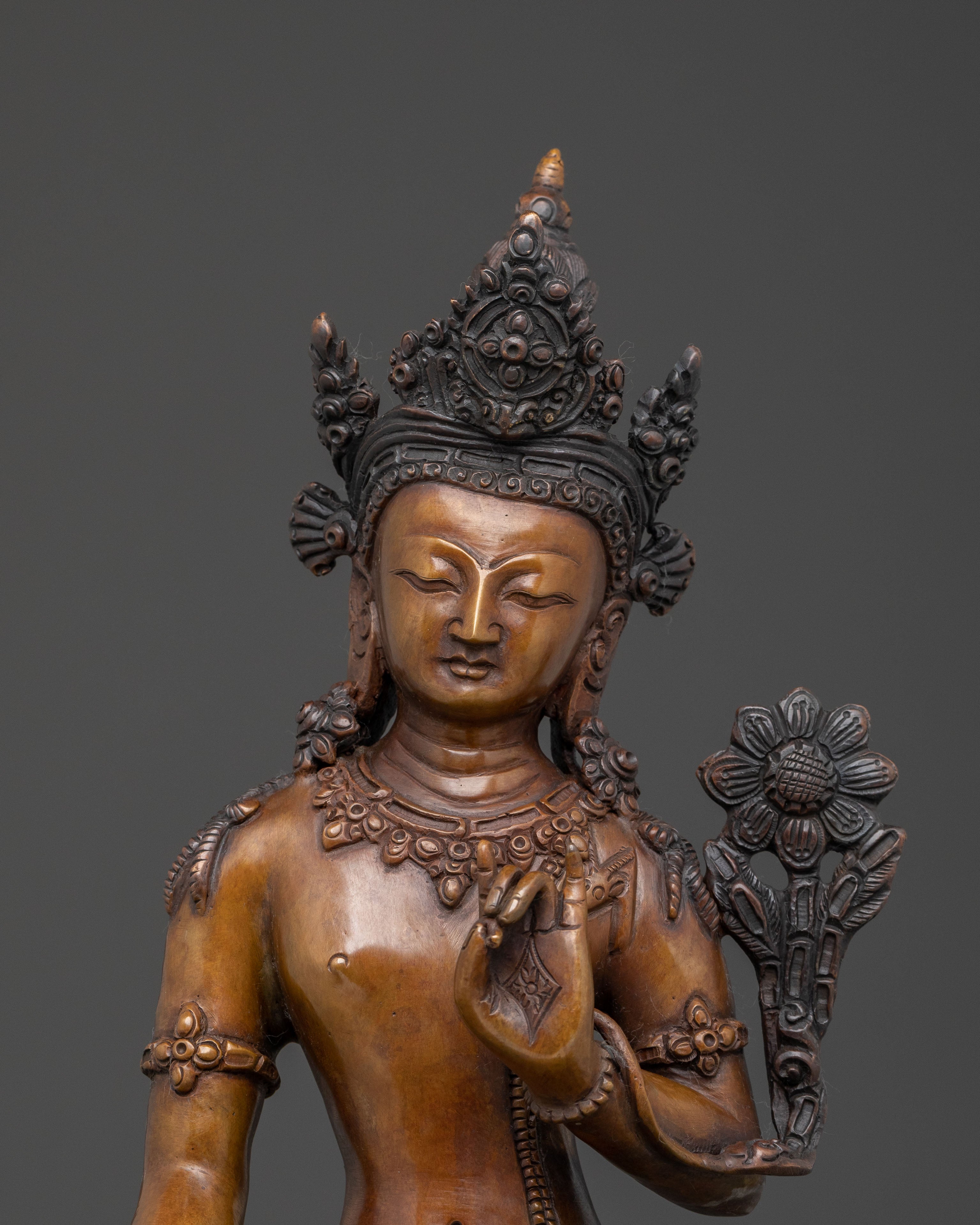 Padmapani Handcrafted Spiritual Statue | Lotus Bearer