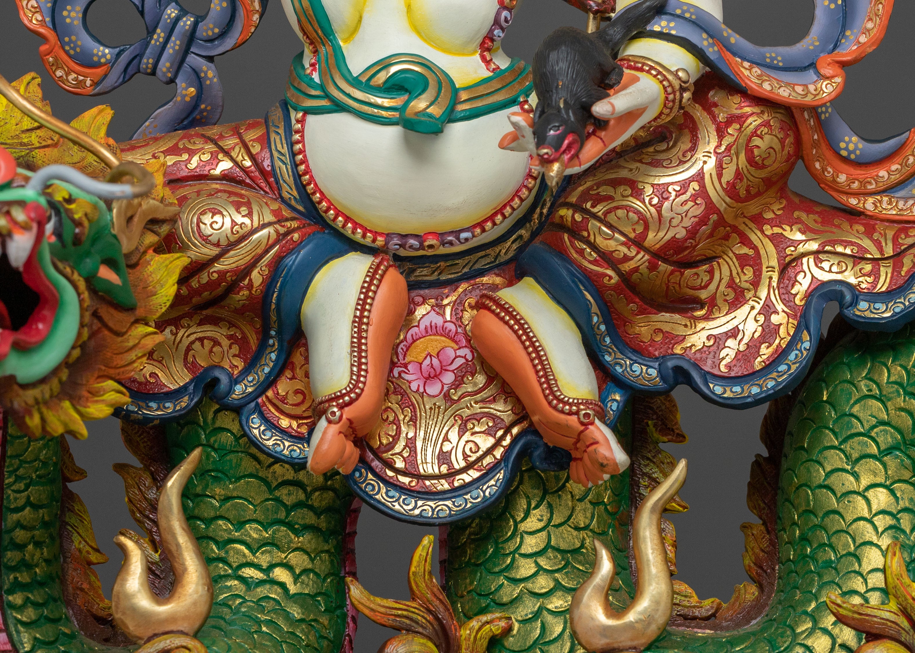 White Dzambhala Sacred Figurine | Symbol of Prosperity
