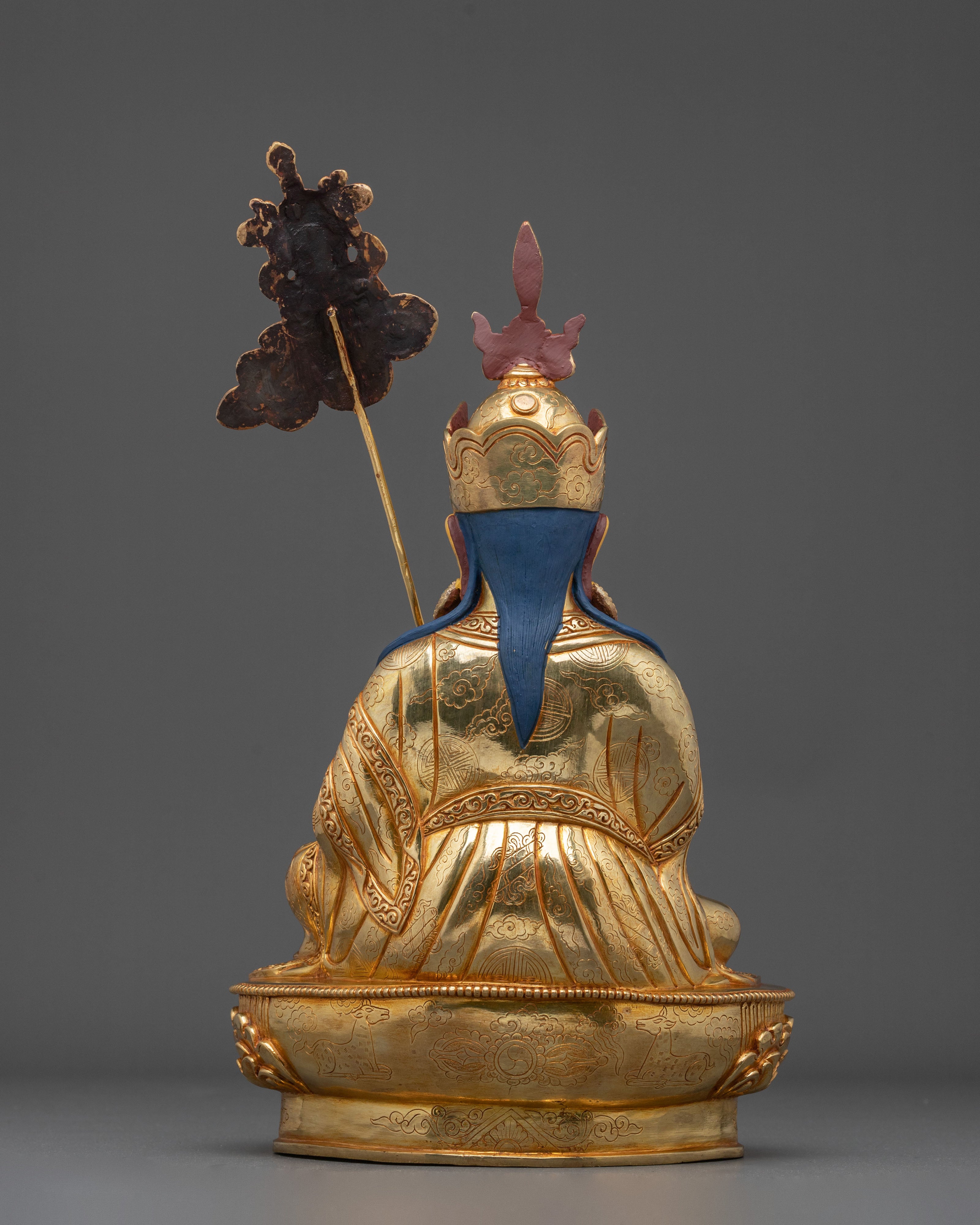 Tibetan Guru Norla Buddhist Sculpture with Antique Finish