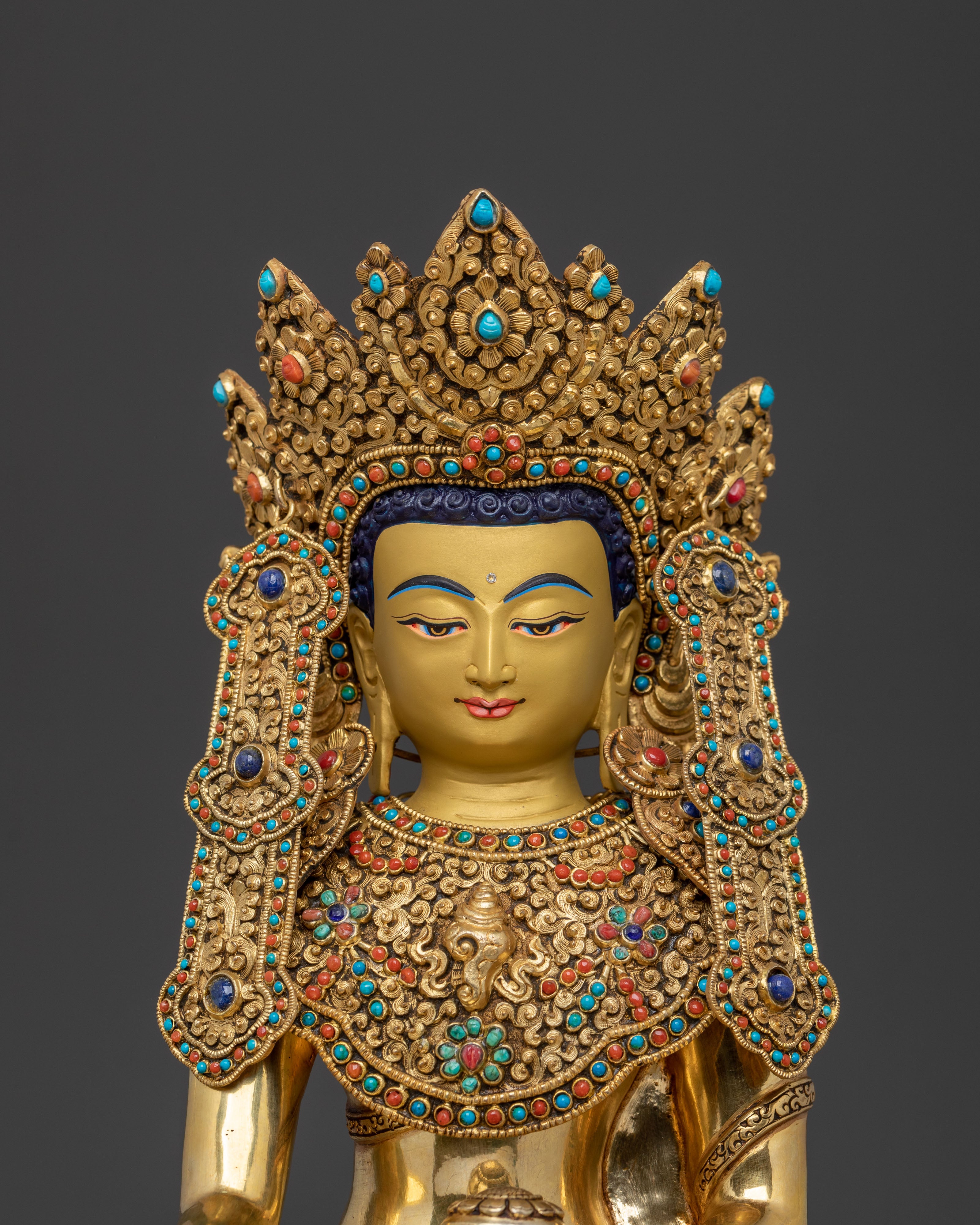 Crown Shakyamuni Buddha Statue | Spiritual Awakening