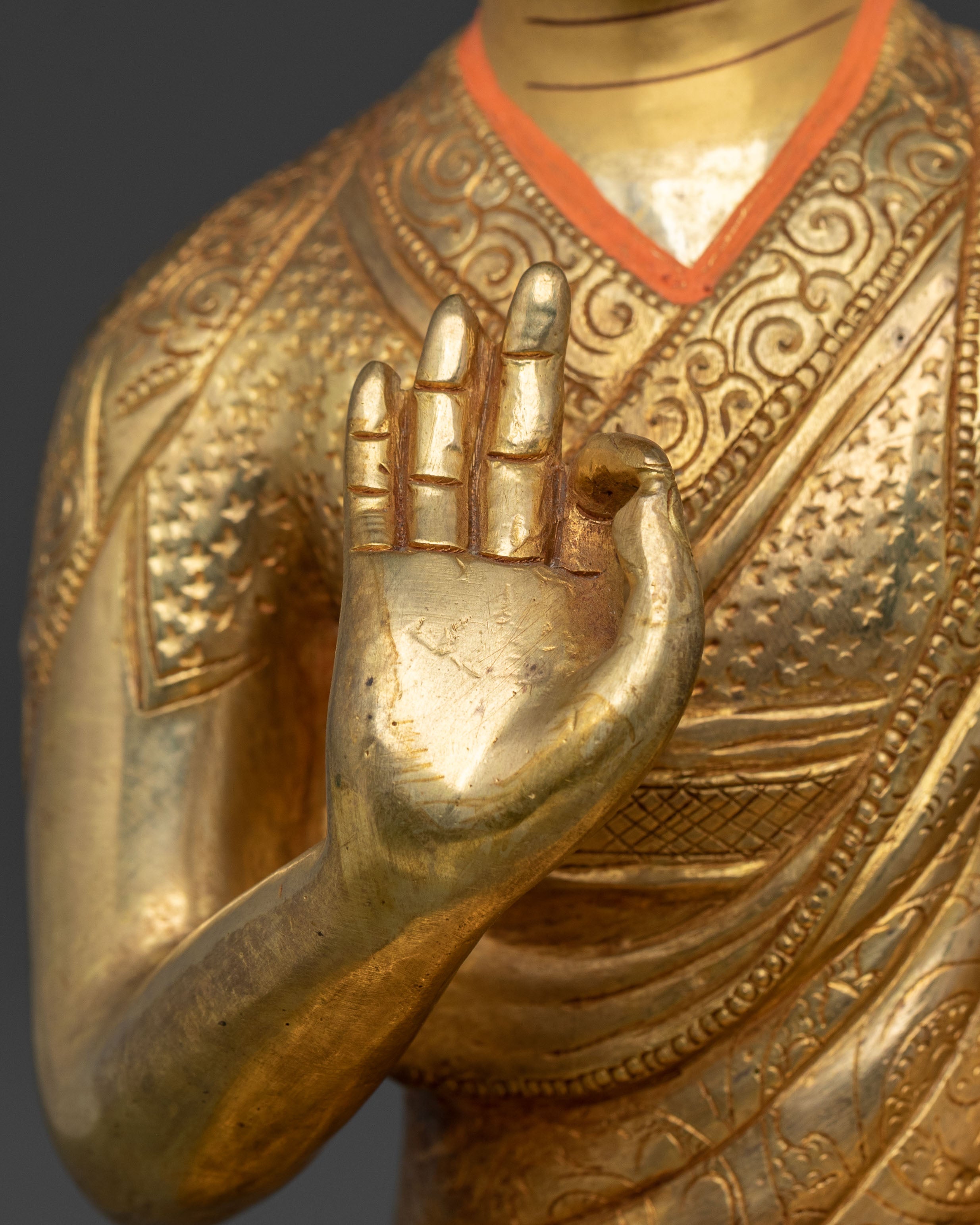 Spiritual Figurine of Tsongkhapa with Disciples | Sacred Statue