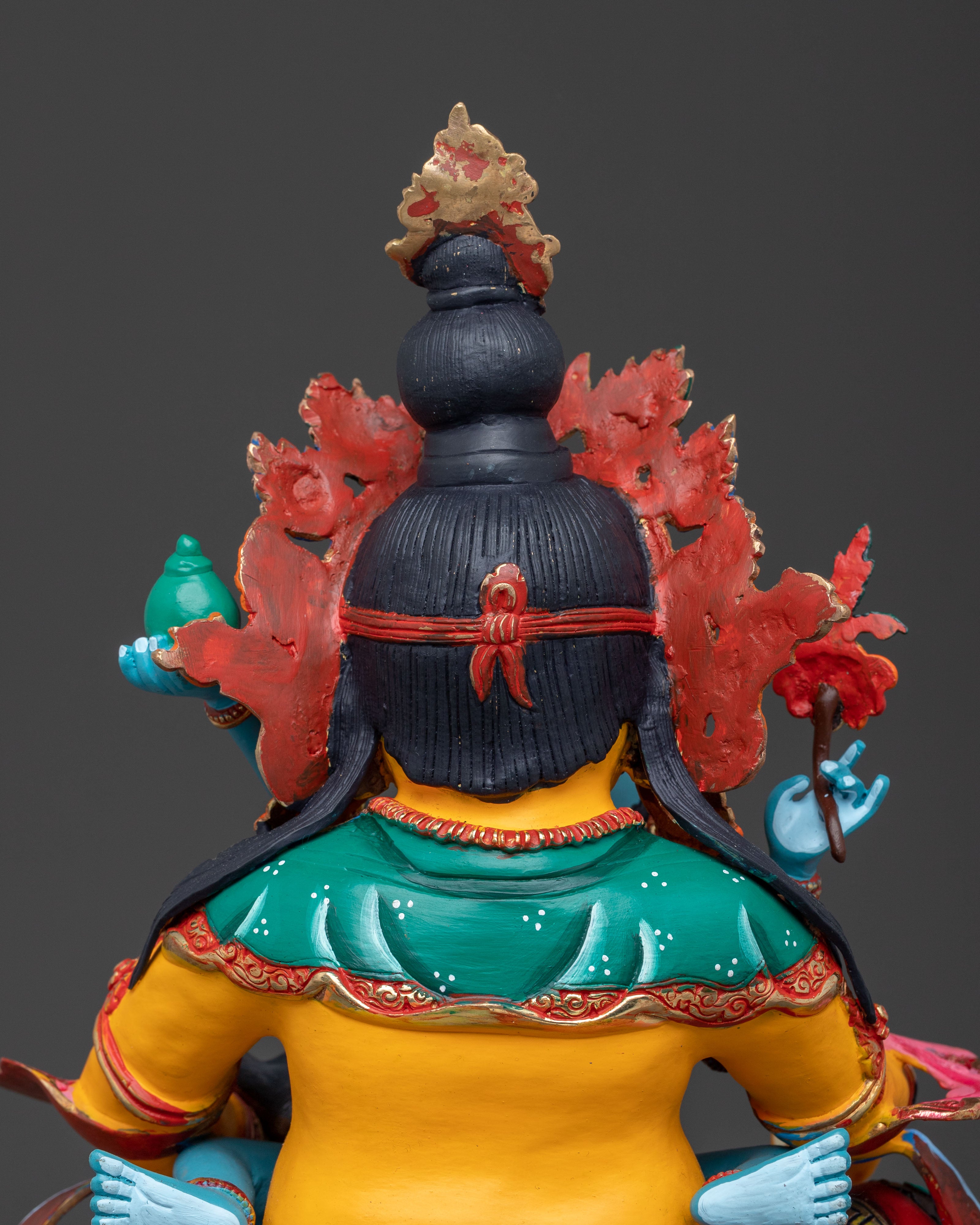 Green Dzambhala Sacred Idol | Buddhist Wealth Deity