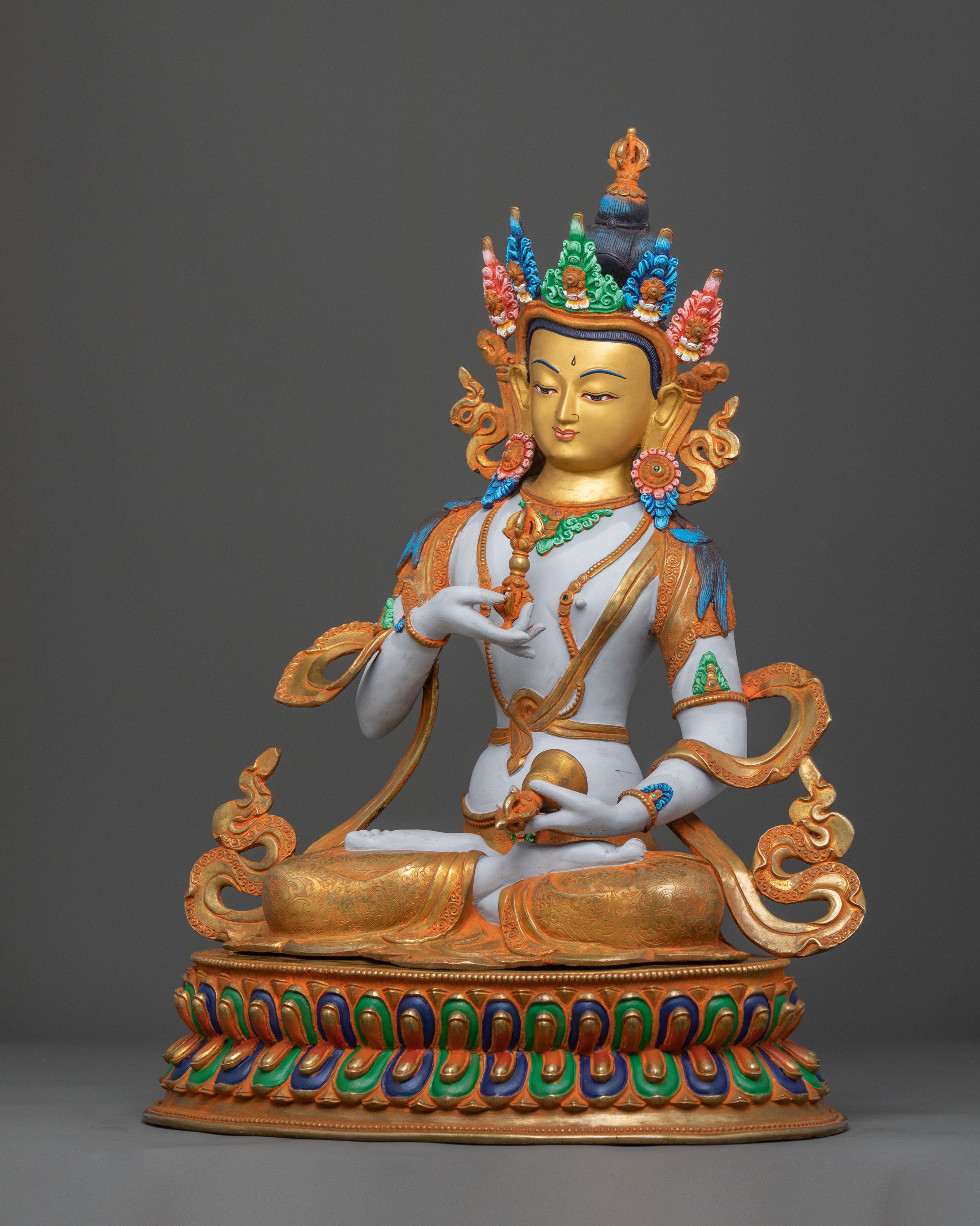 dorje sempa spiritual statue | Radiant Gold Gilded Perfection