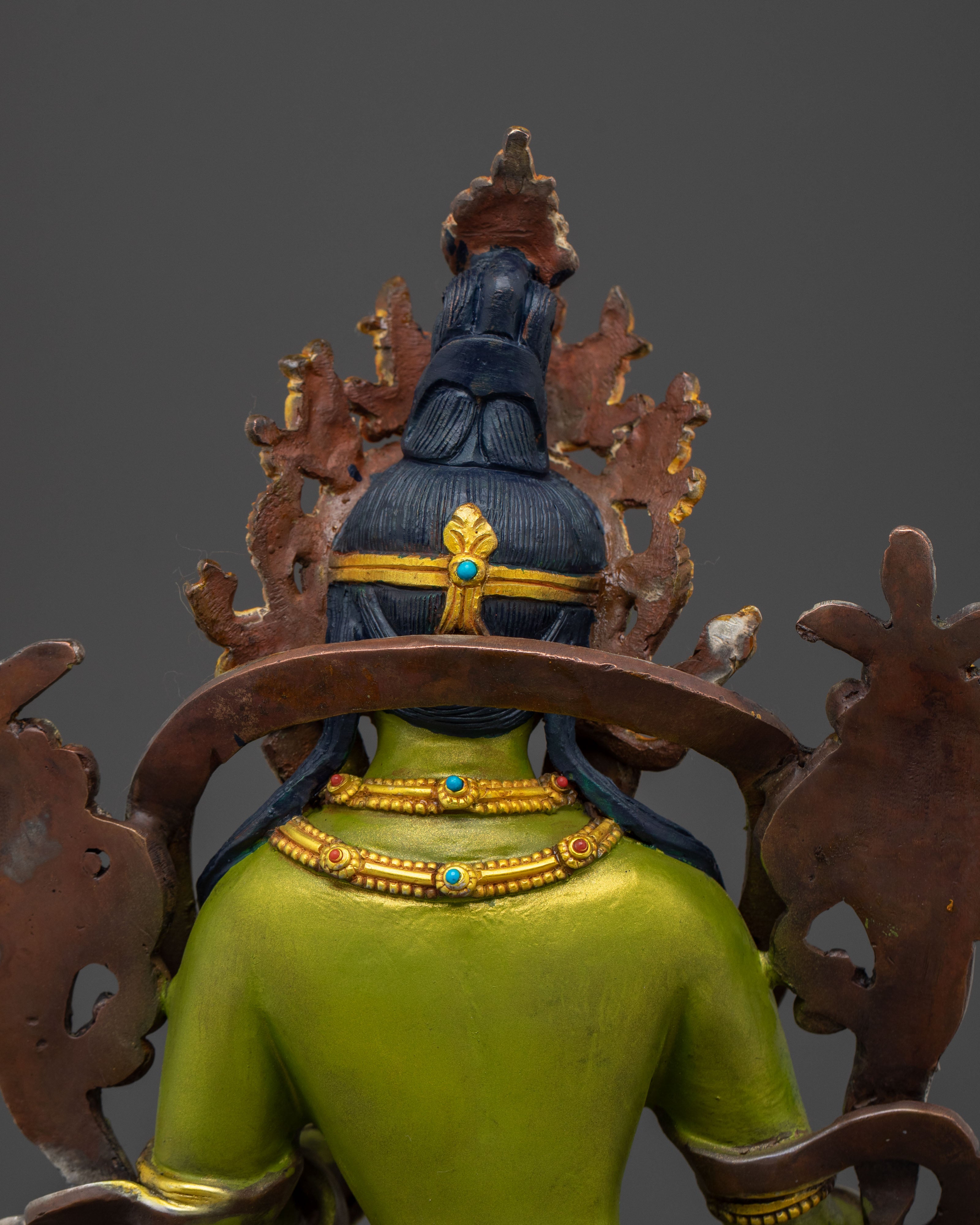 Green Tara Sculpture: Goddess of Compassion, Healing & Protection