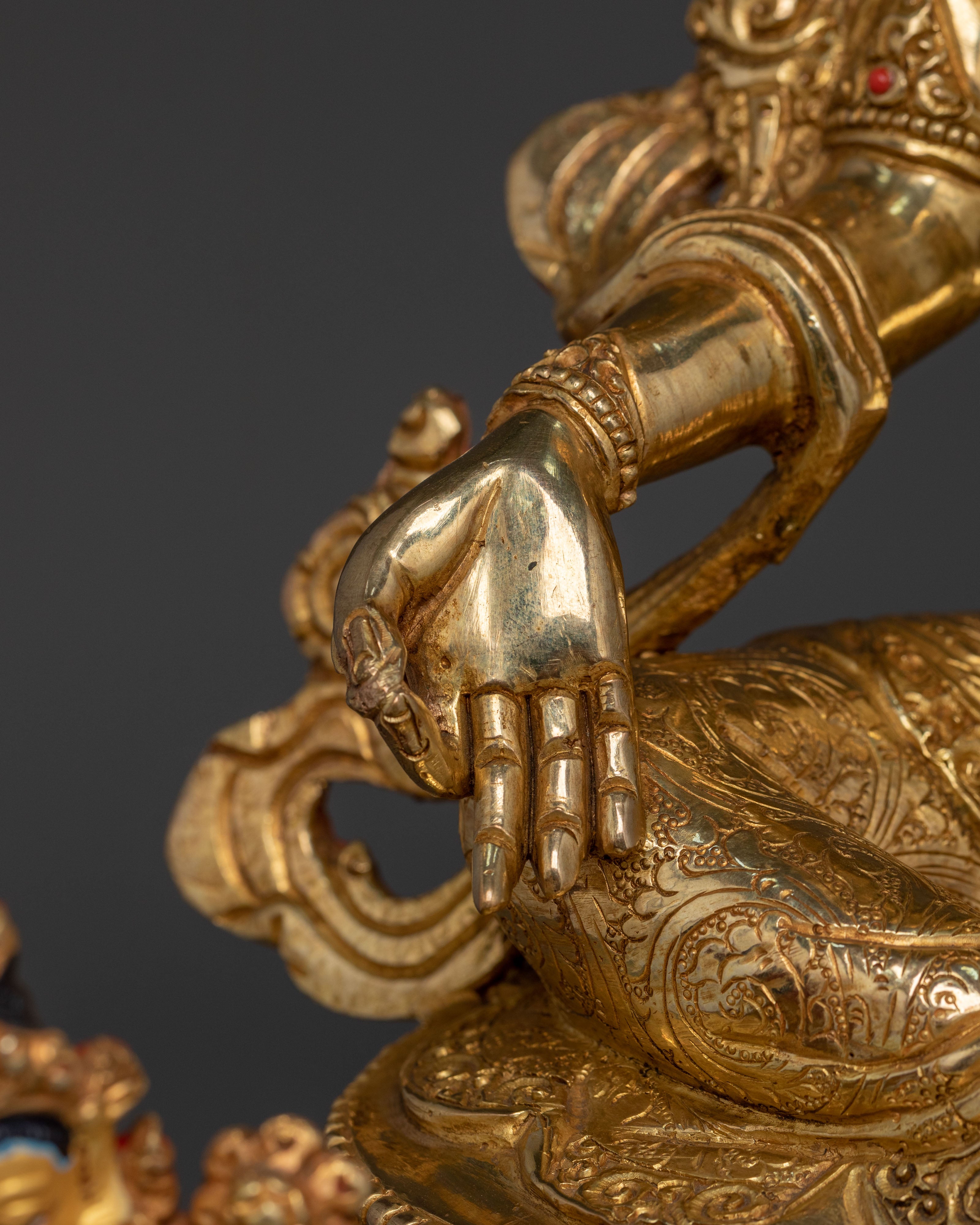 Twenty One Tara Buddhist Goddess Statue Set in 24K Gold