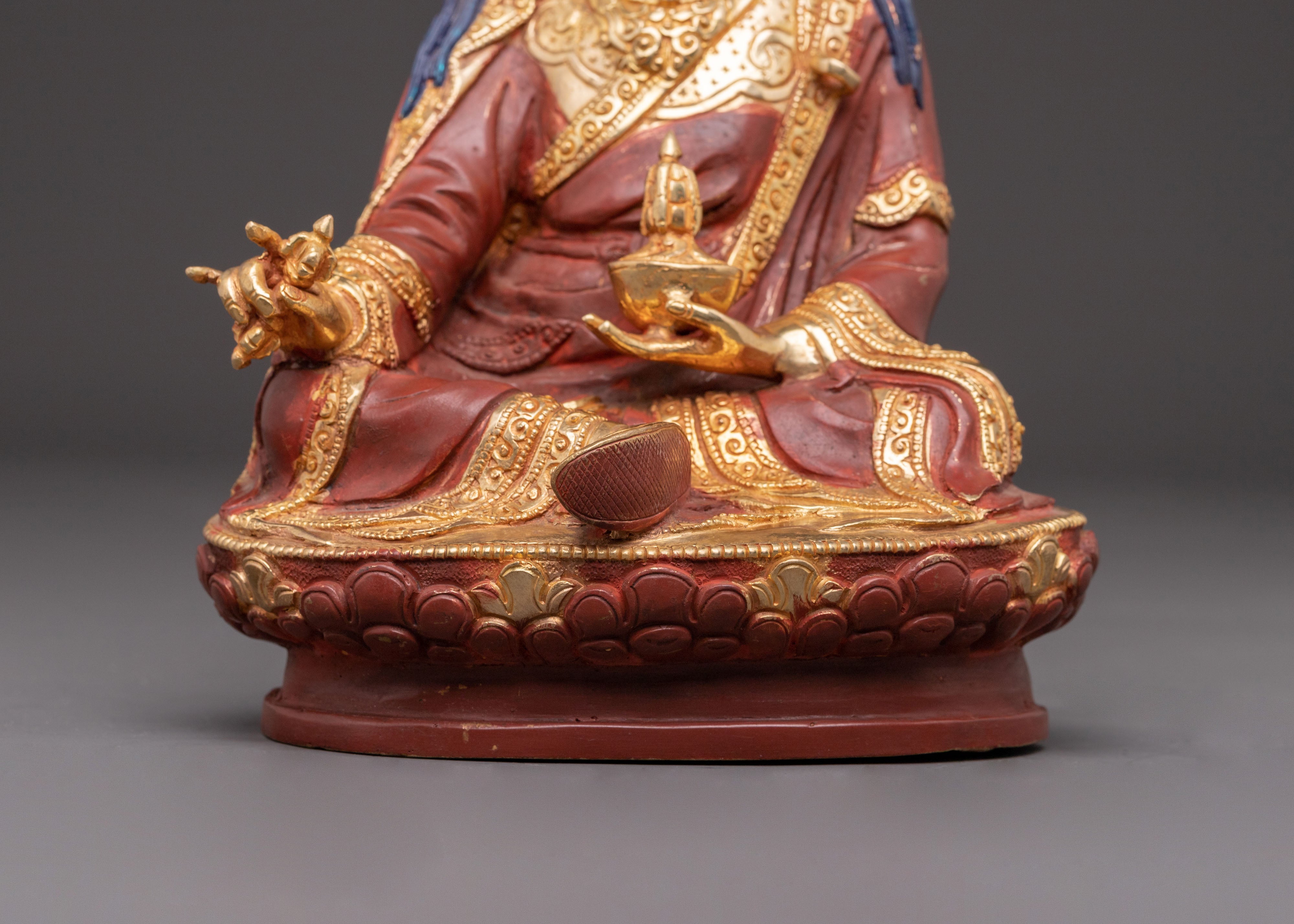 Handcrafted Guru Rinpoche Copper Sculpture | Spiritual Statue