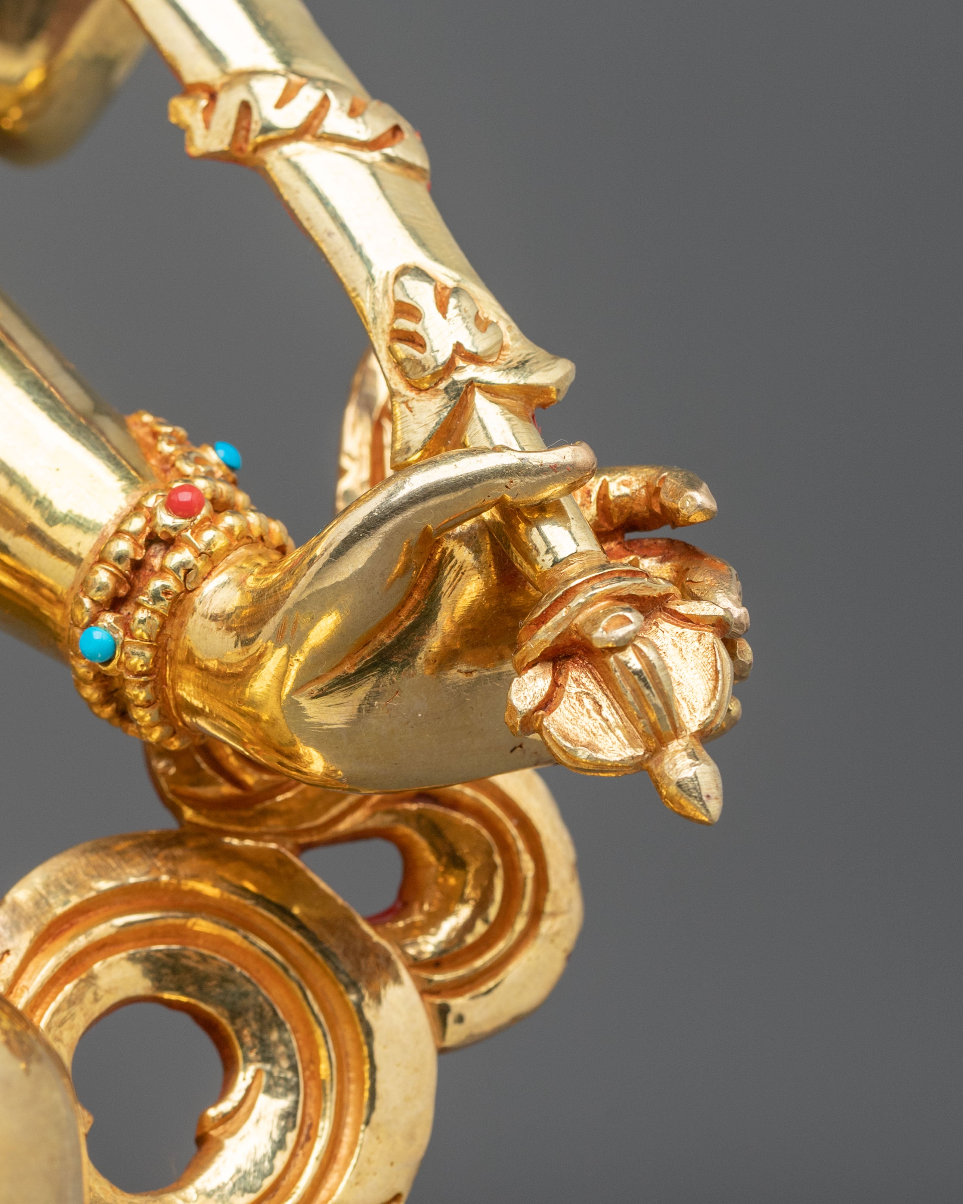 Guhyasamaja Tantric Buddha Statue | 24K Gilded Copper Statue