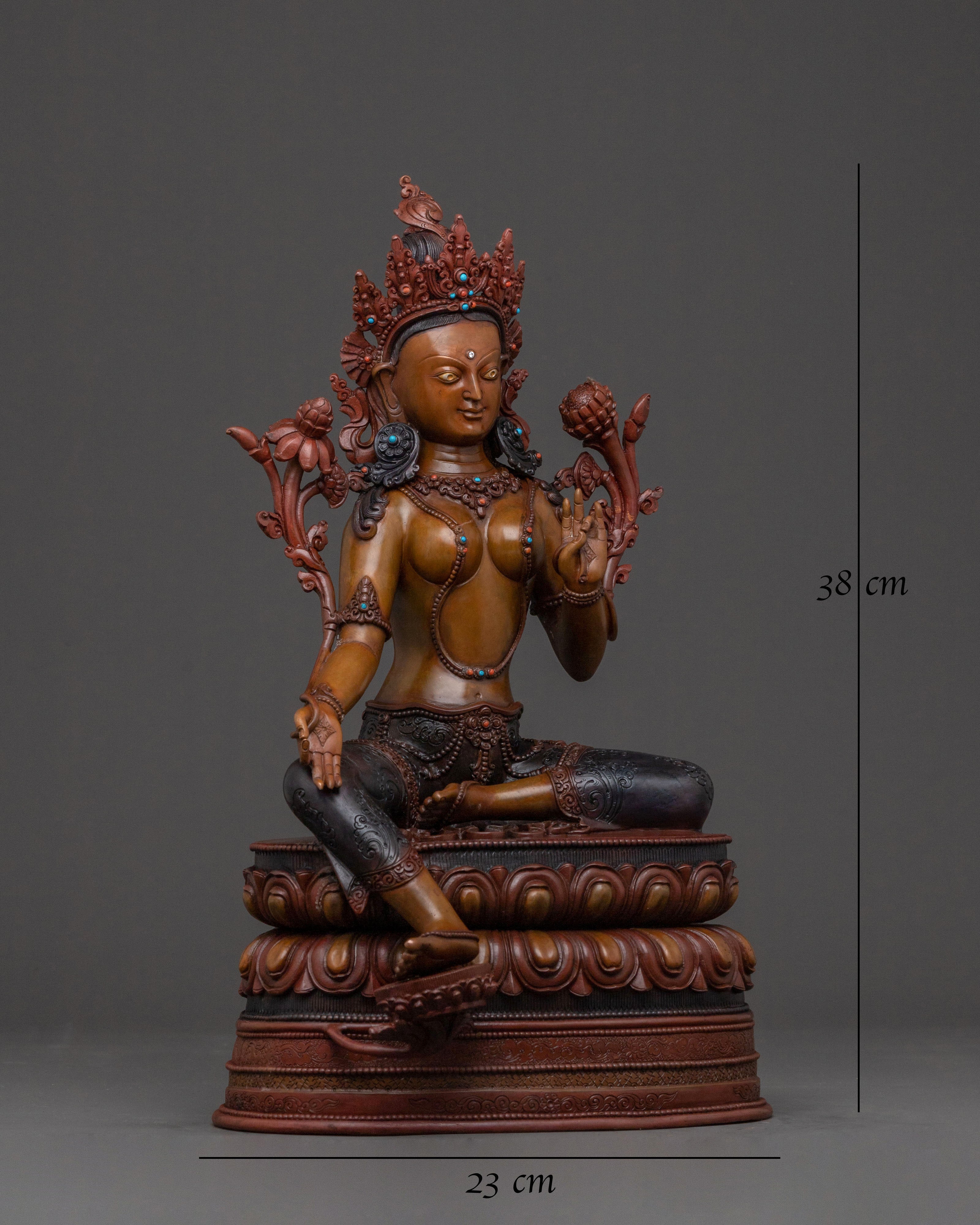 Green Tara Spiritual Figurine | Tibetan Buddhist Deity