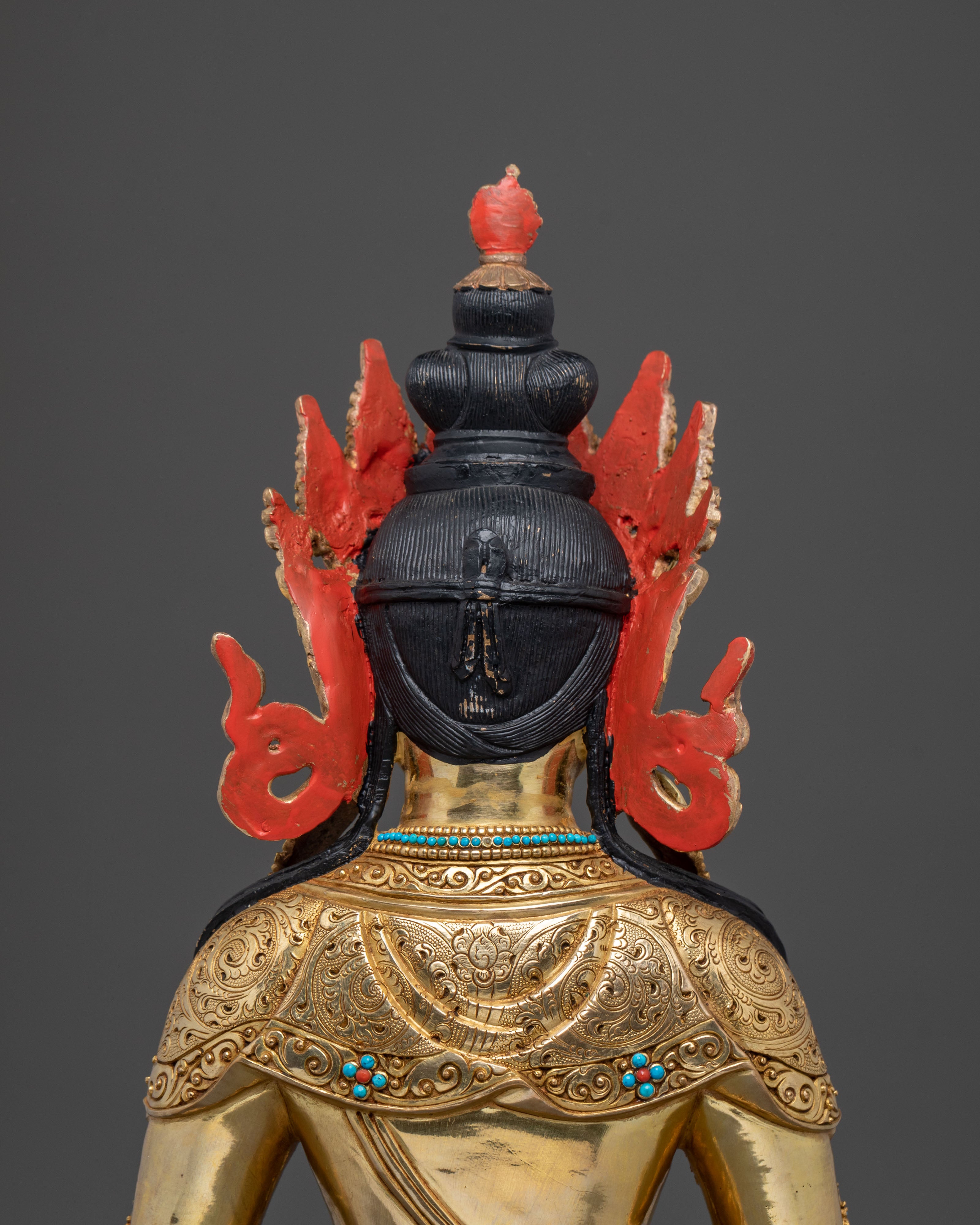 Amitayus Statue | 24K Gold Gilded Figurine