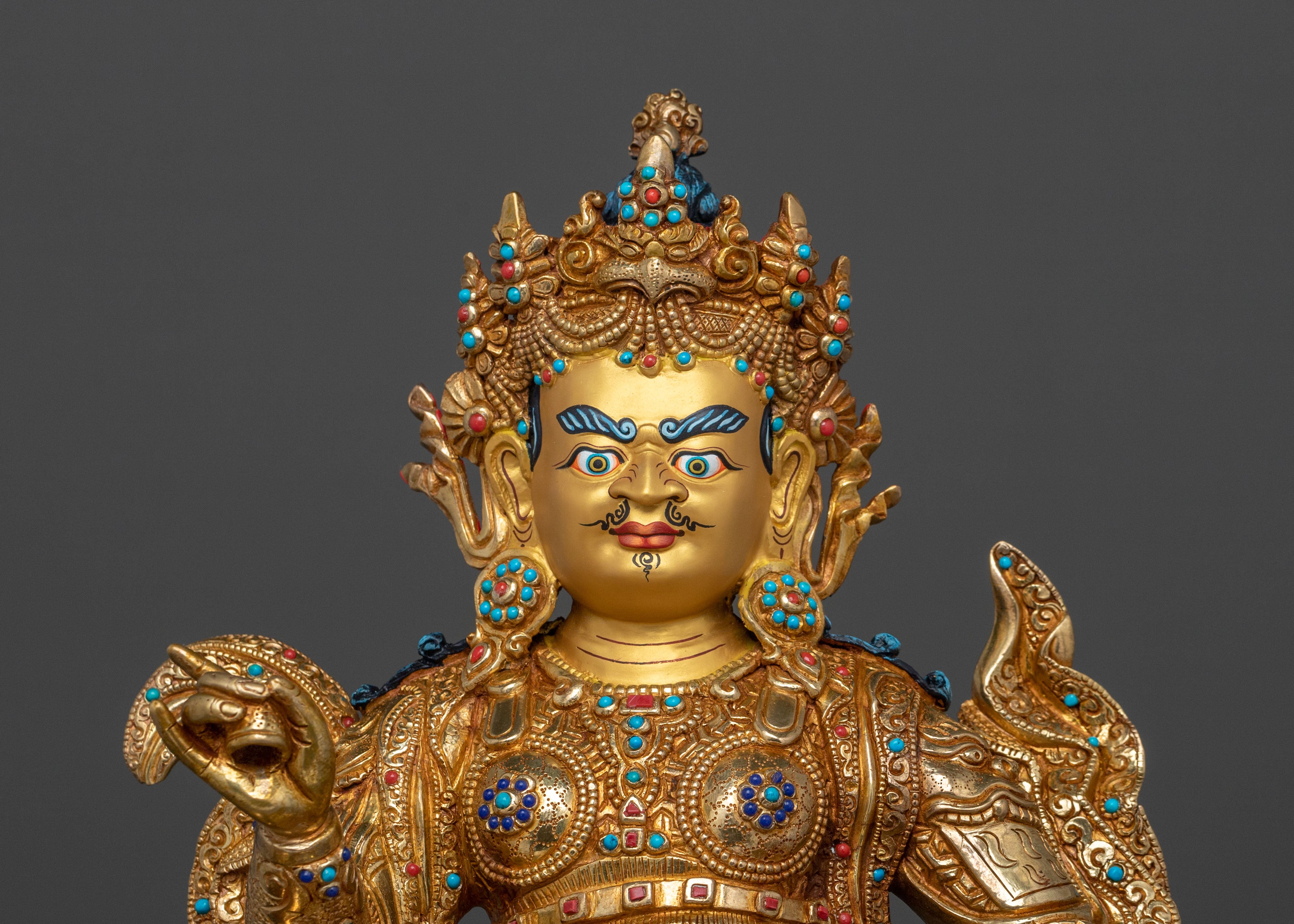 Buddhist Wealth Deity Namtoshe Statue | Traditional Himalayan Figurine
