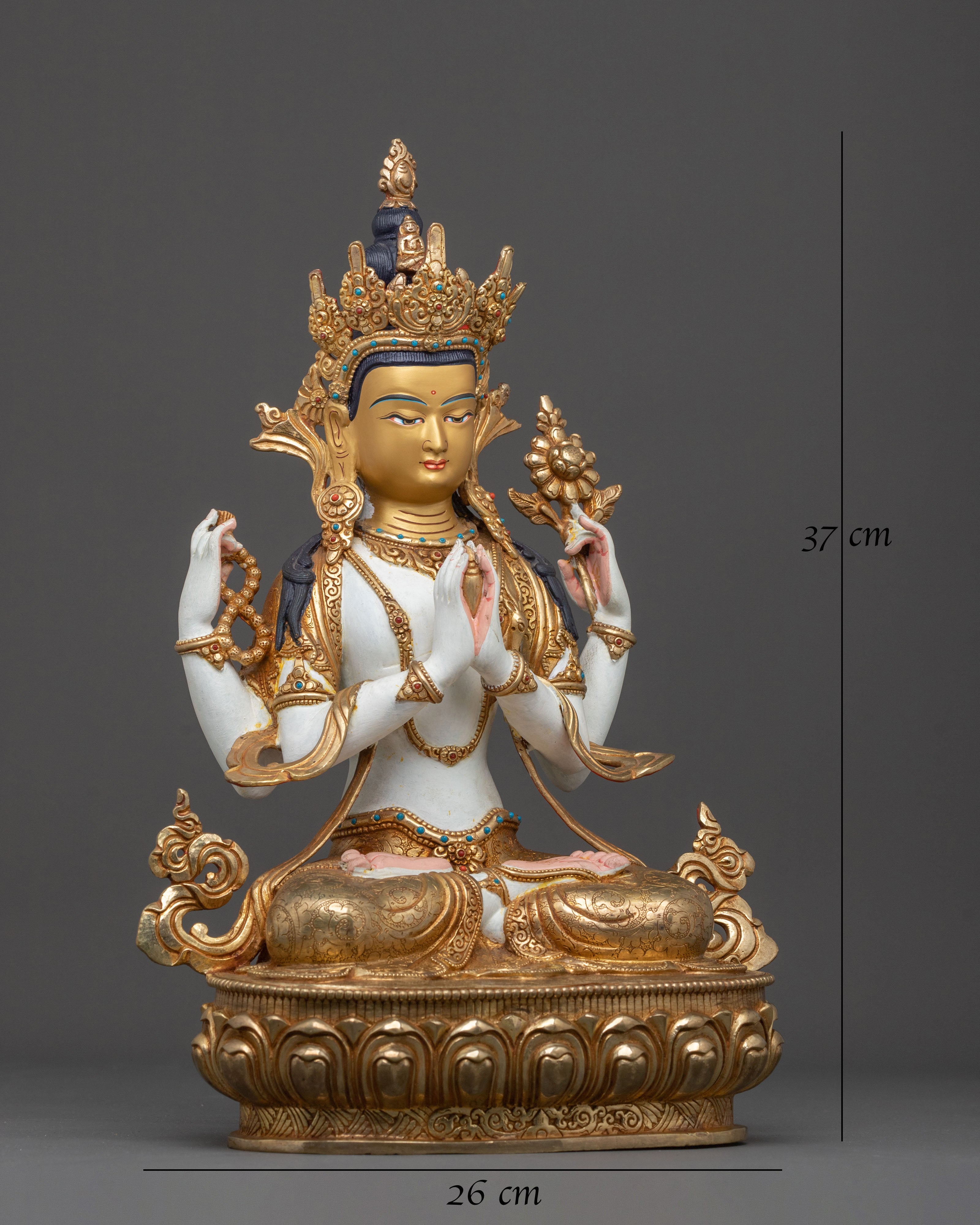 Radiant Chenrezig Spiritual Statue | Home Decor