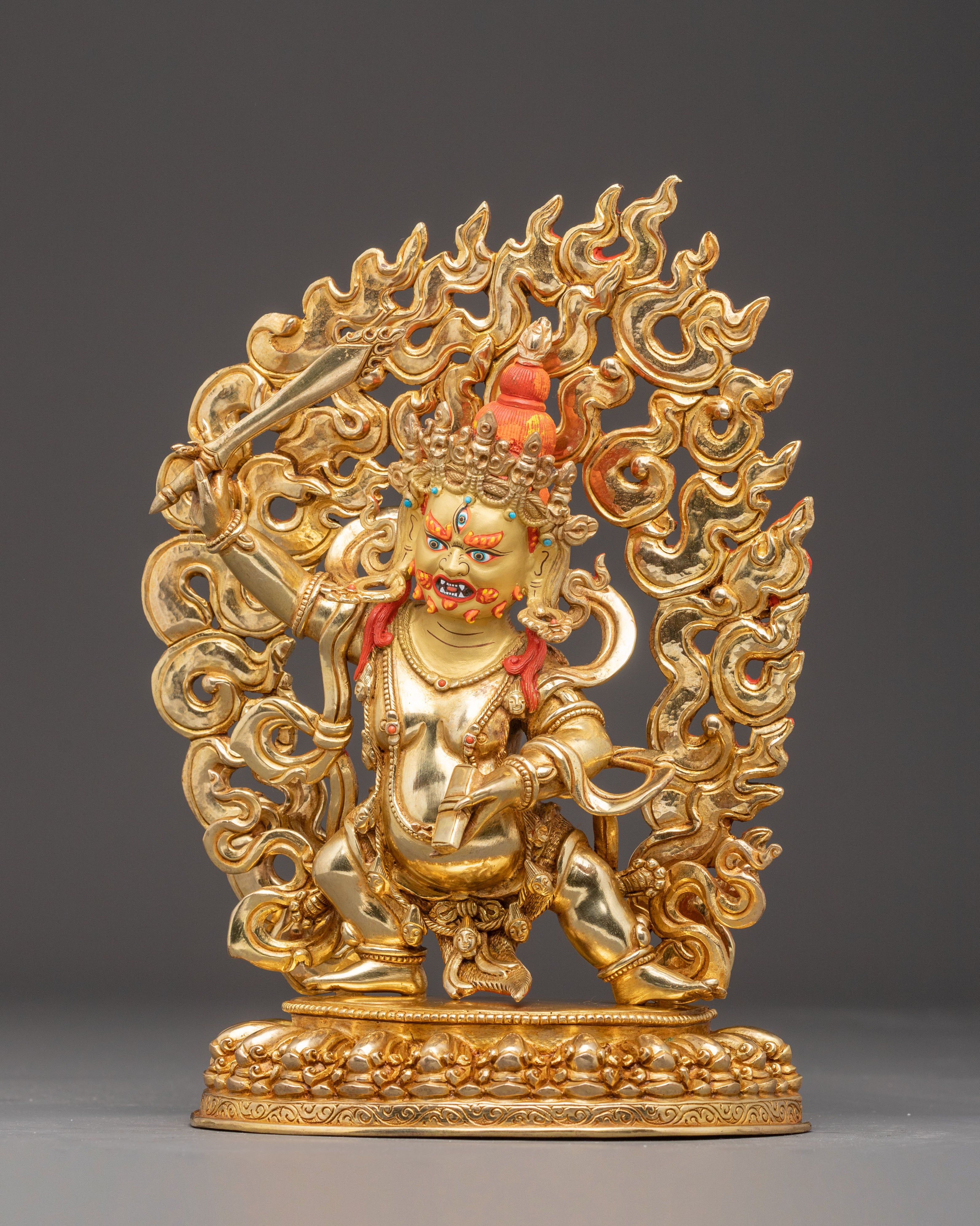 Golden Statue of Black Manjushri | Dharma Protector