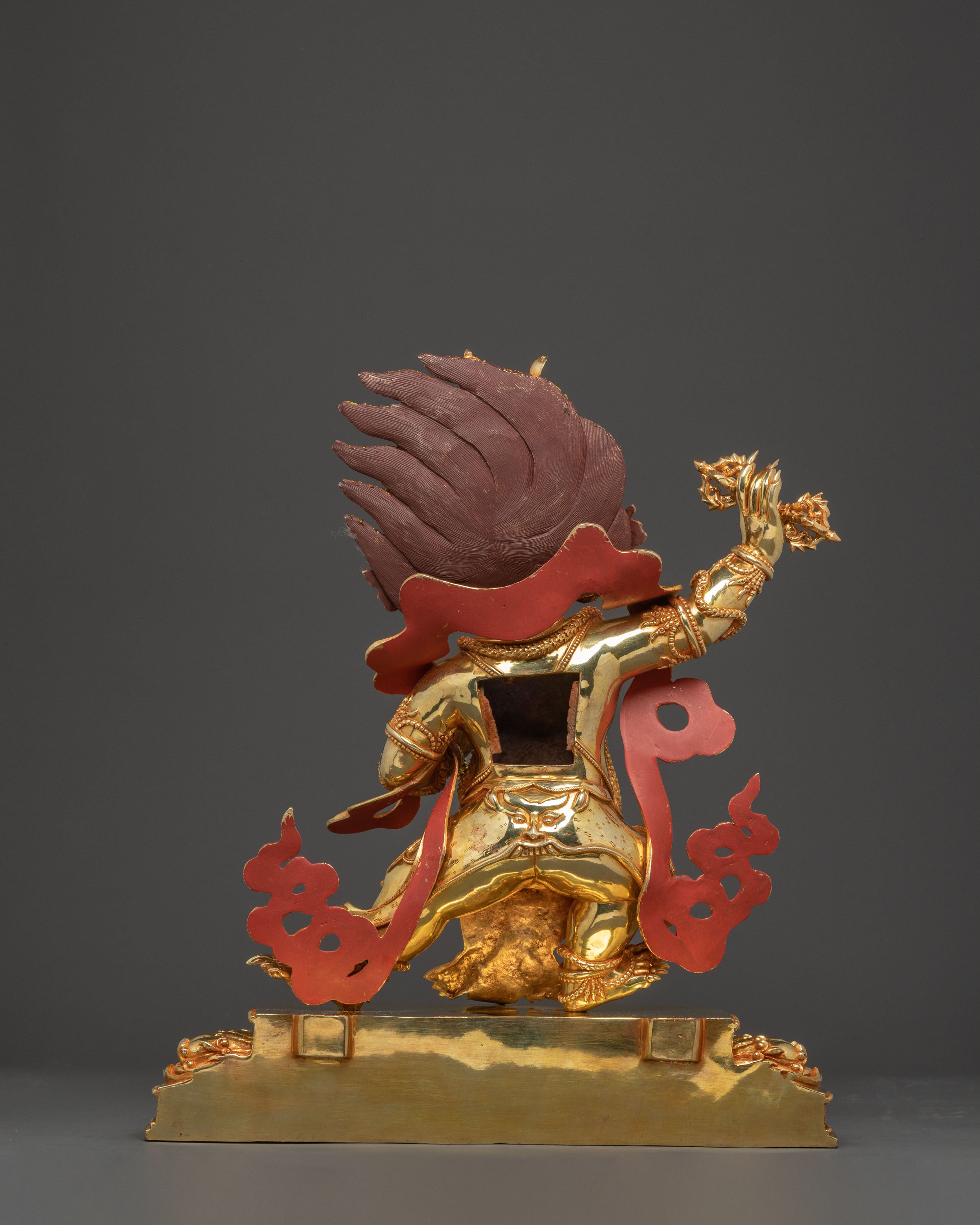 Vajrapani Tibetan Guardian Statue – Gilded Copper Art