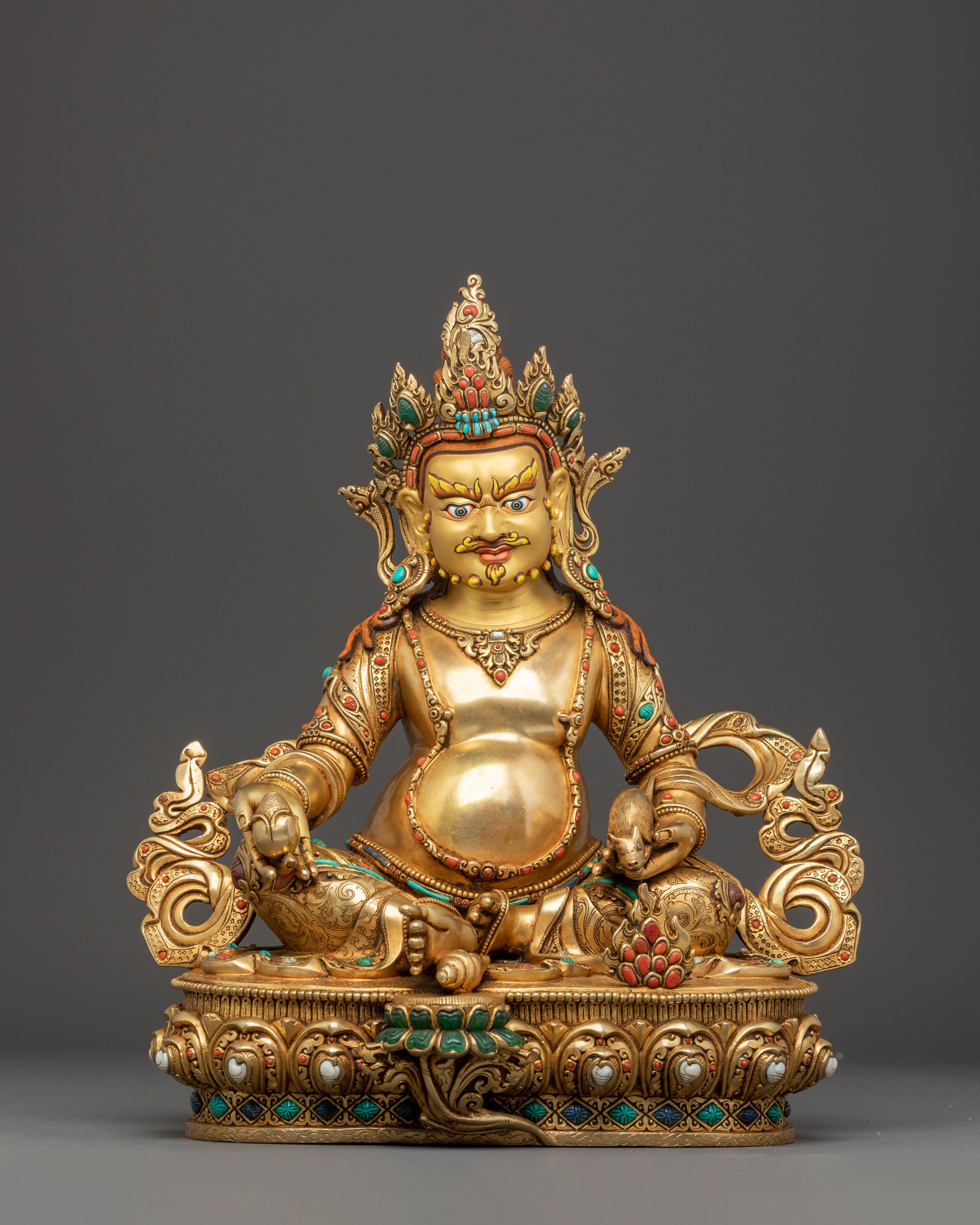 Handmade Golden Statue of Dzambhala | Prosperity Icon
