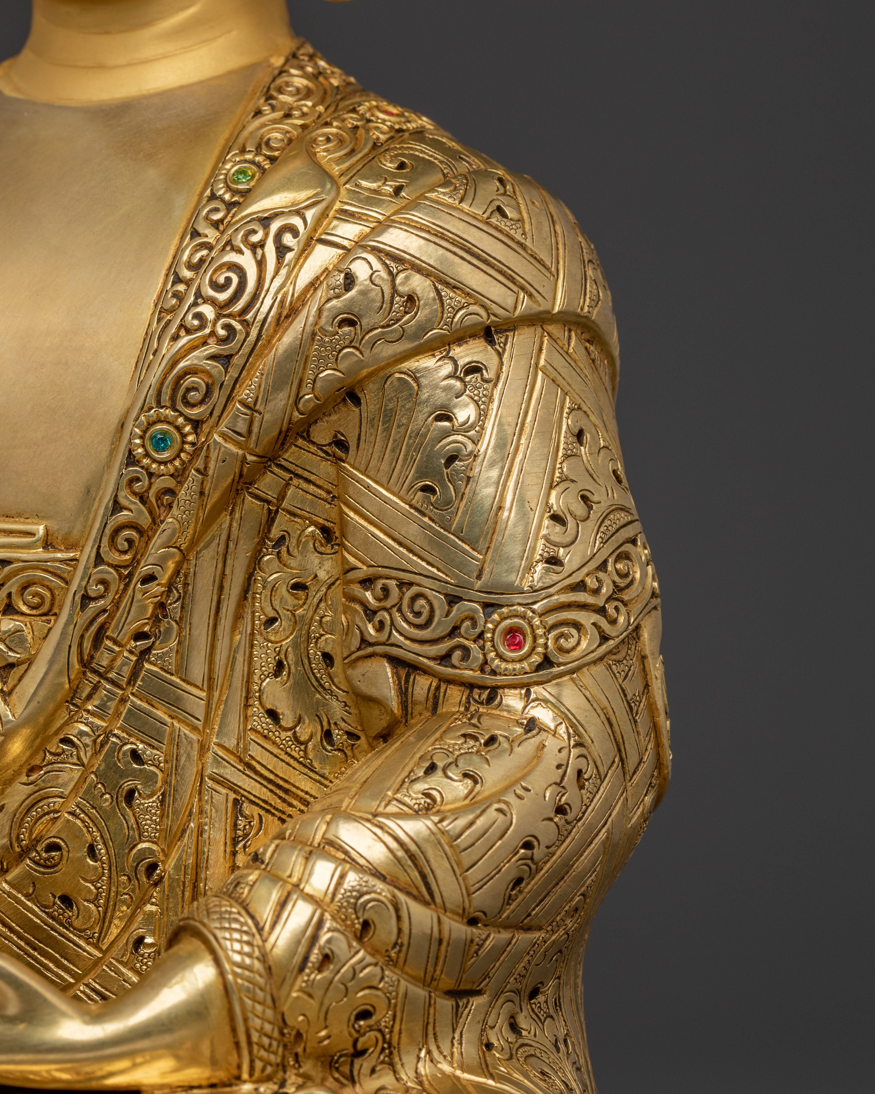 Amitabha Buddha Savior Statue – Handcrafted Gilded Copper