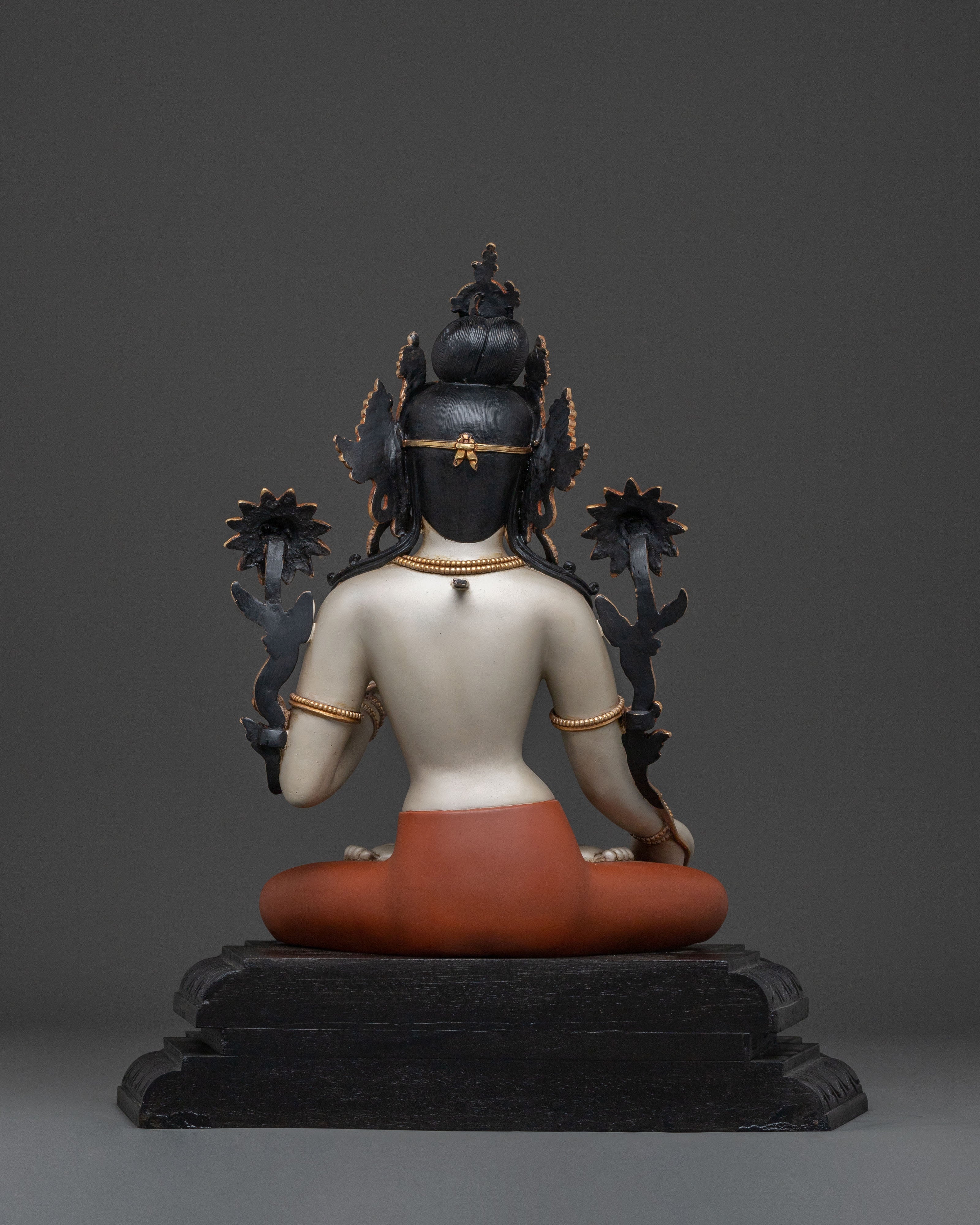 White Tara: Radiant 24K Gold Gilded Sculpture