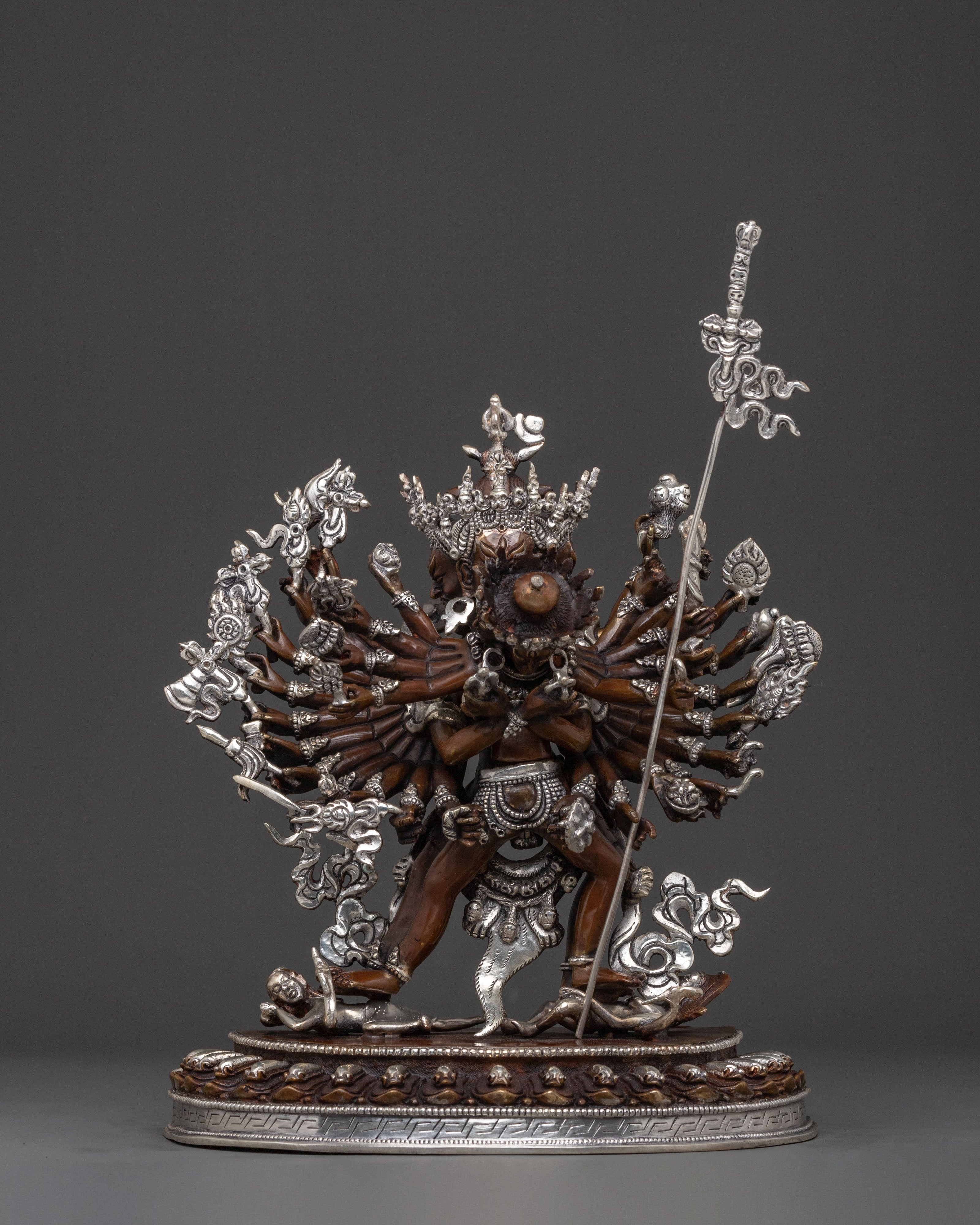 Kalachakra Spiritual Sculpture | Oxidized Copper Figure