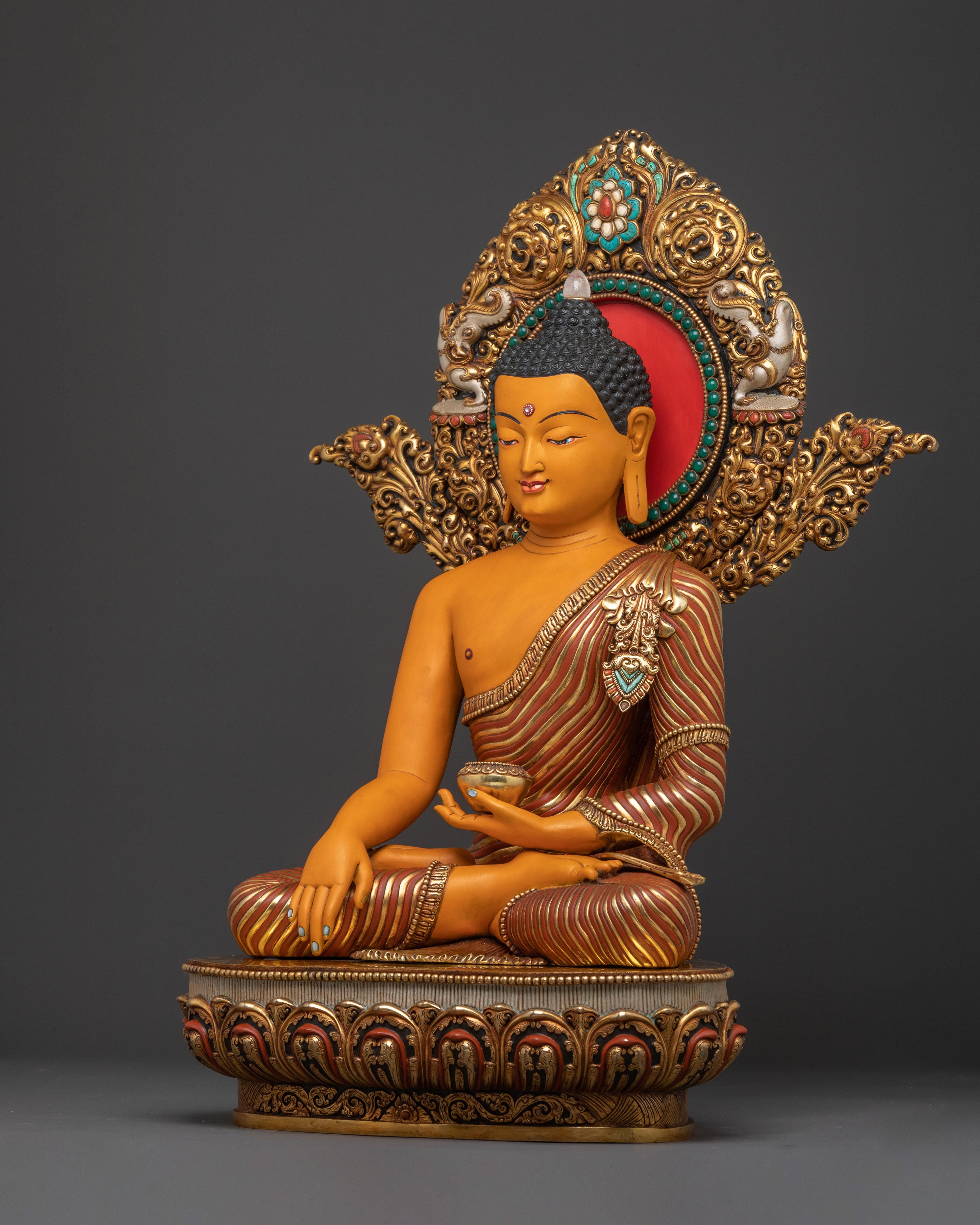 Divine Shakyamuni Buddha Golden Statue | Altar Decor