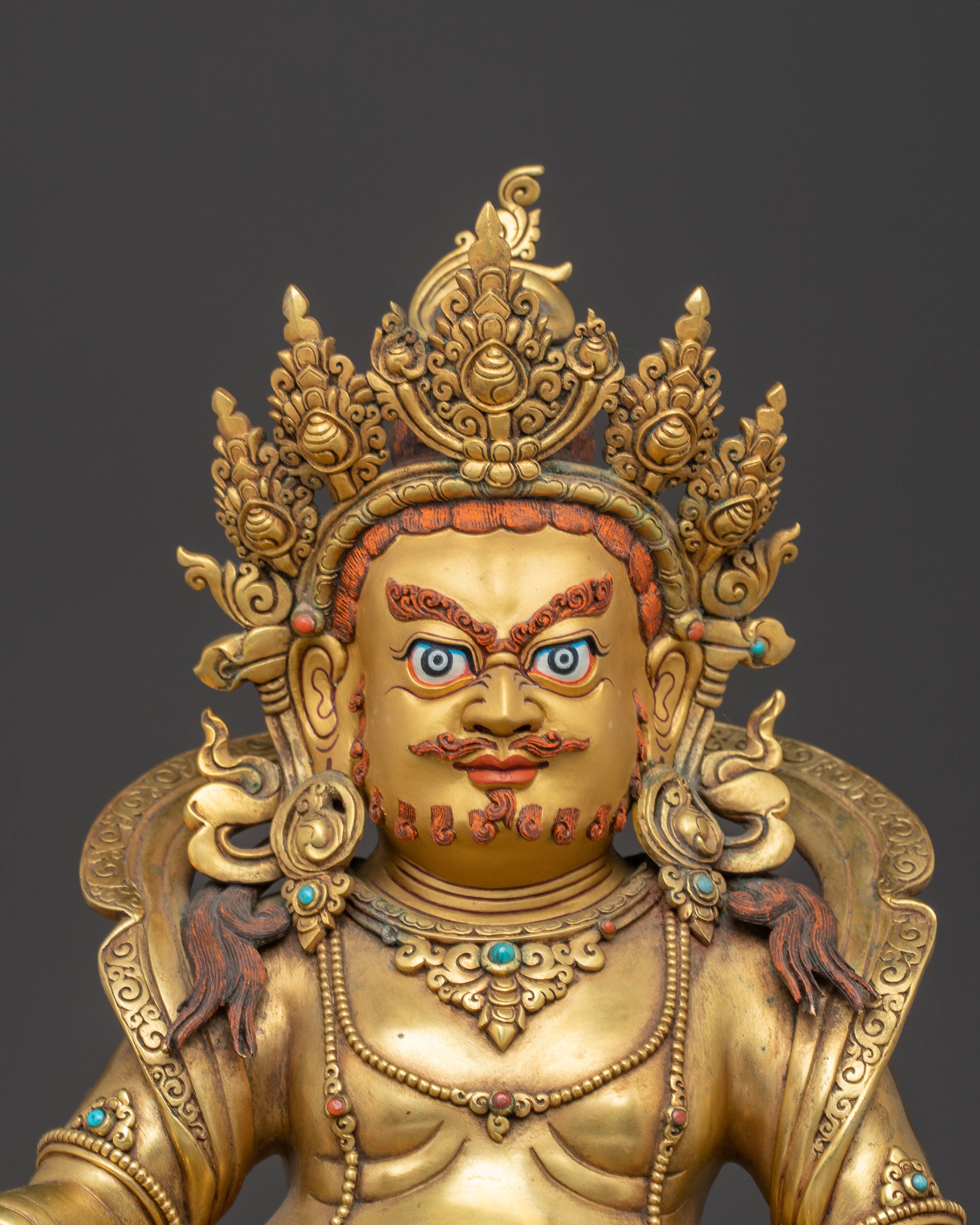 Handmade Figurine of Wealth Icon Dzambhala | Abundance Deity