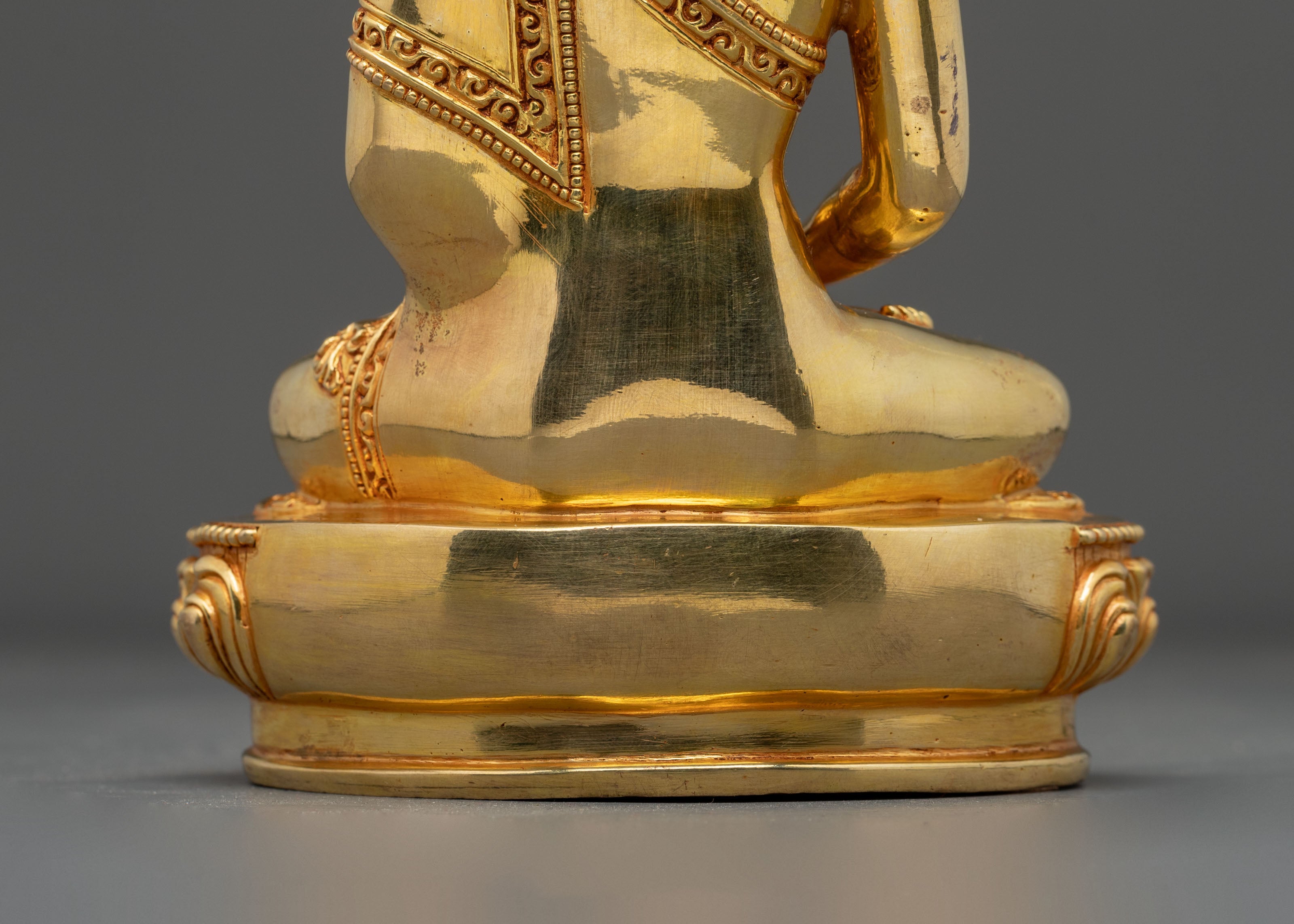 Amitabha Buddha Copper Statue | 24K Gold Gilded Figurine