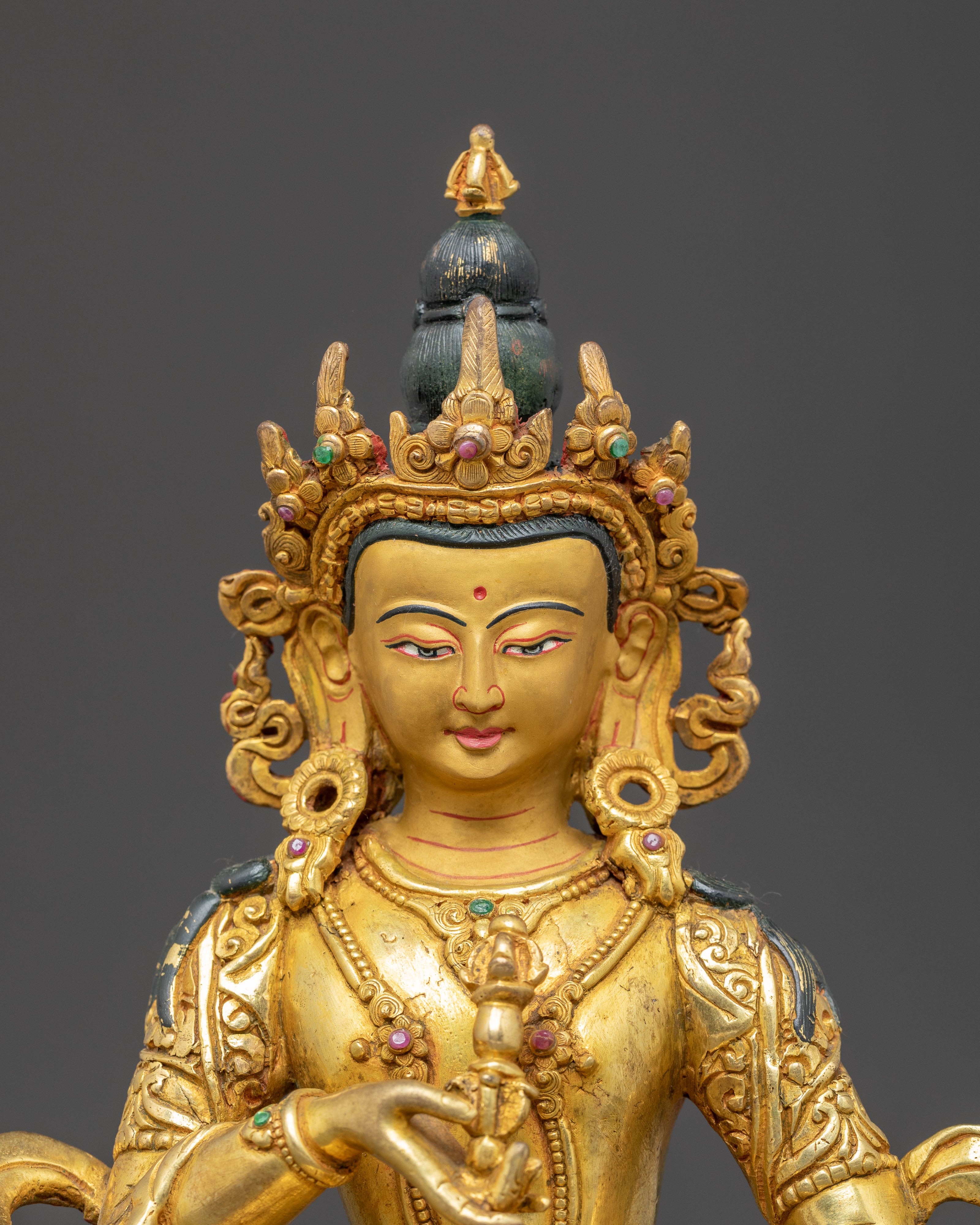 Handcrafted Golden Vajrasattva Statue of Purification | Deity of Inner Clarity