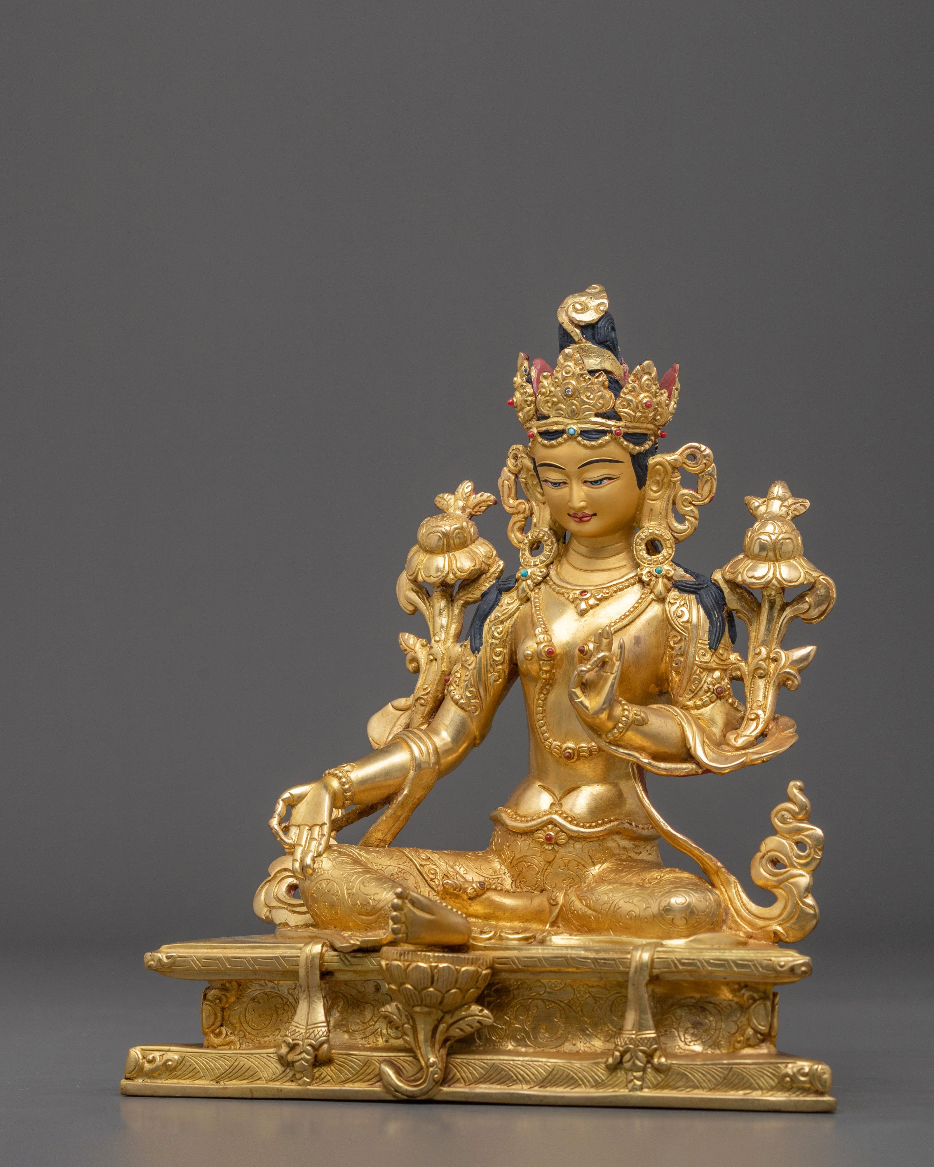 Green Tara Buddhist Altar Statue | Altar Decoration Statue
