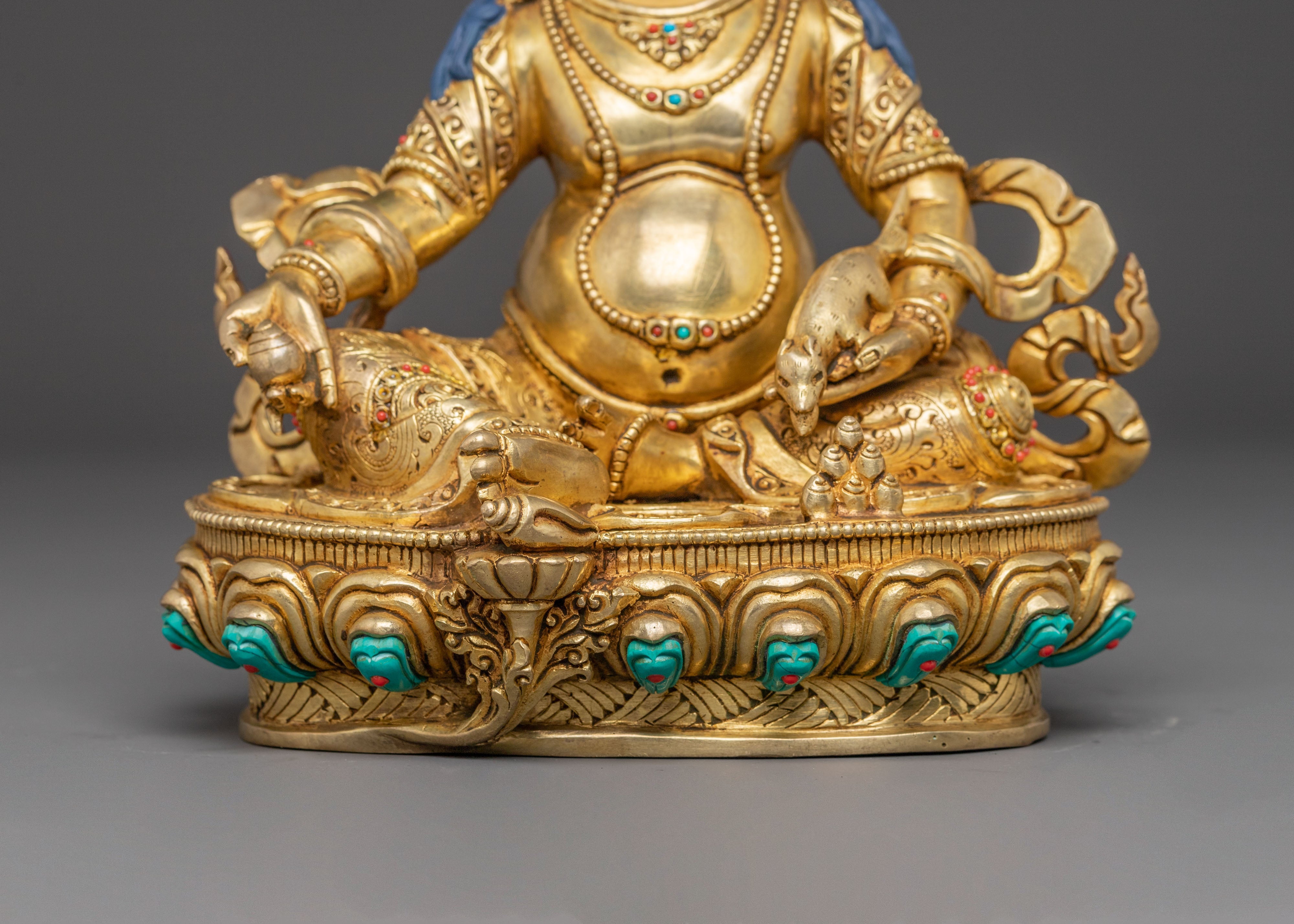 Dzambhala Copper Statue: The Wealth Deity for Altar Decor