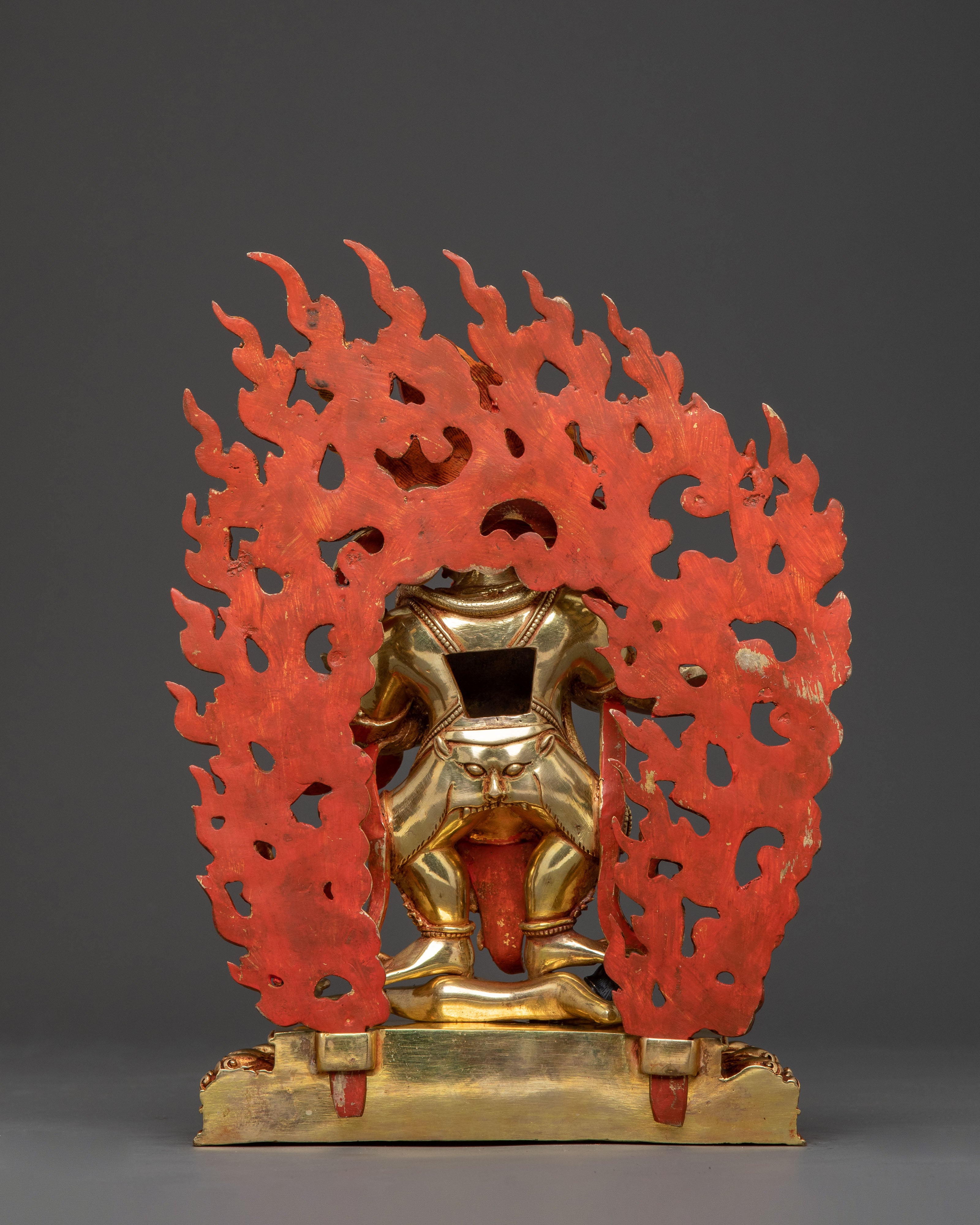 Shakya Mahakala Holy Statue | Hand-Gilded Copper Art