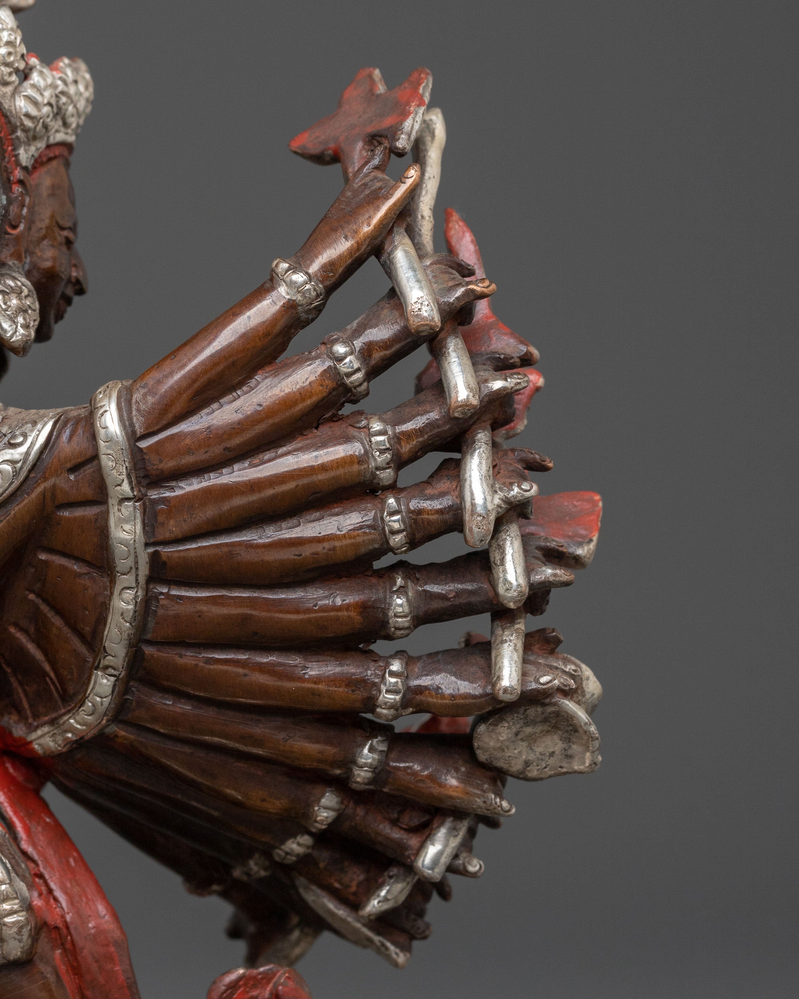 Chakrasamvara: Handcrafted Oxidized Copper Figurine