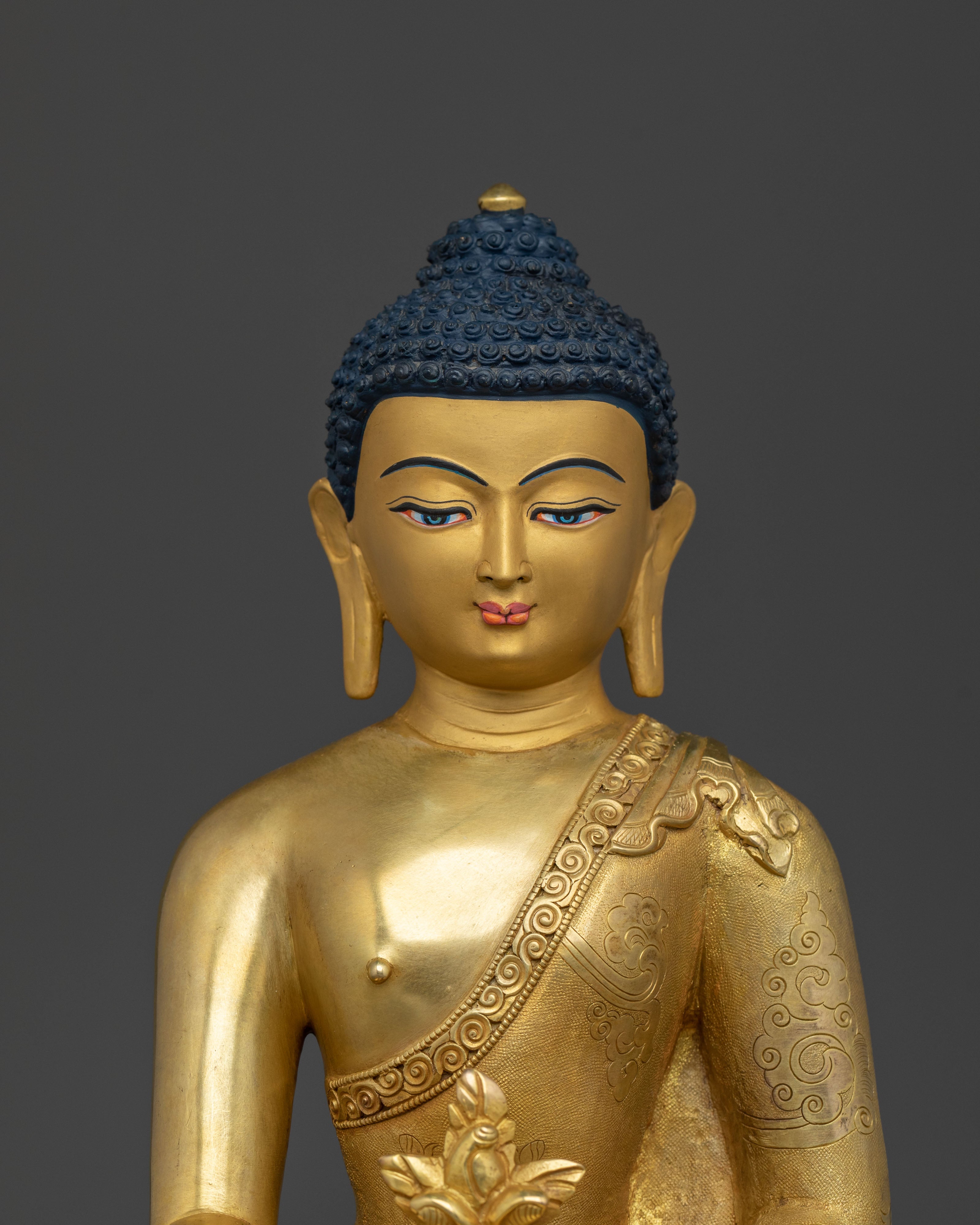 Bhaiṣajyaguru Sculpture for Healing:  Sacred Altar Decor