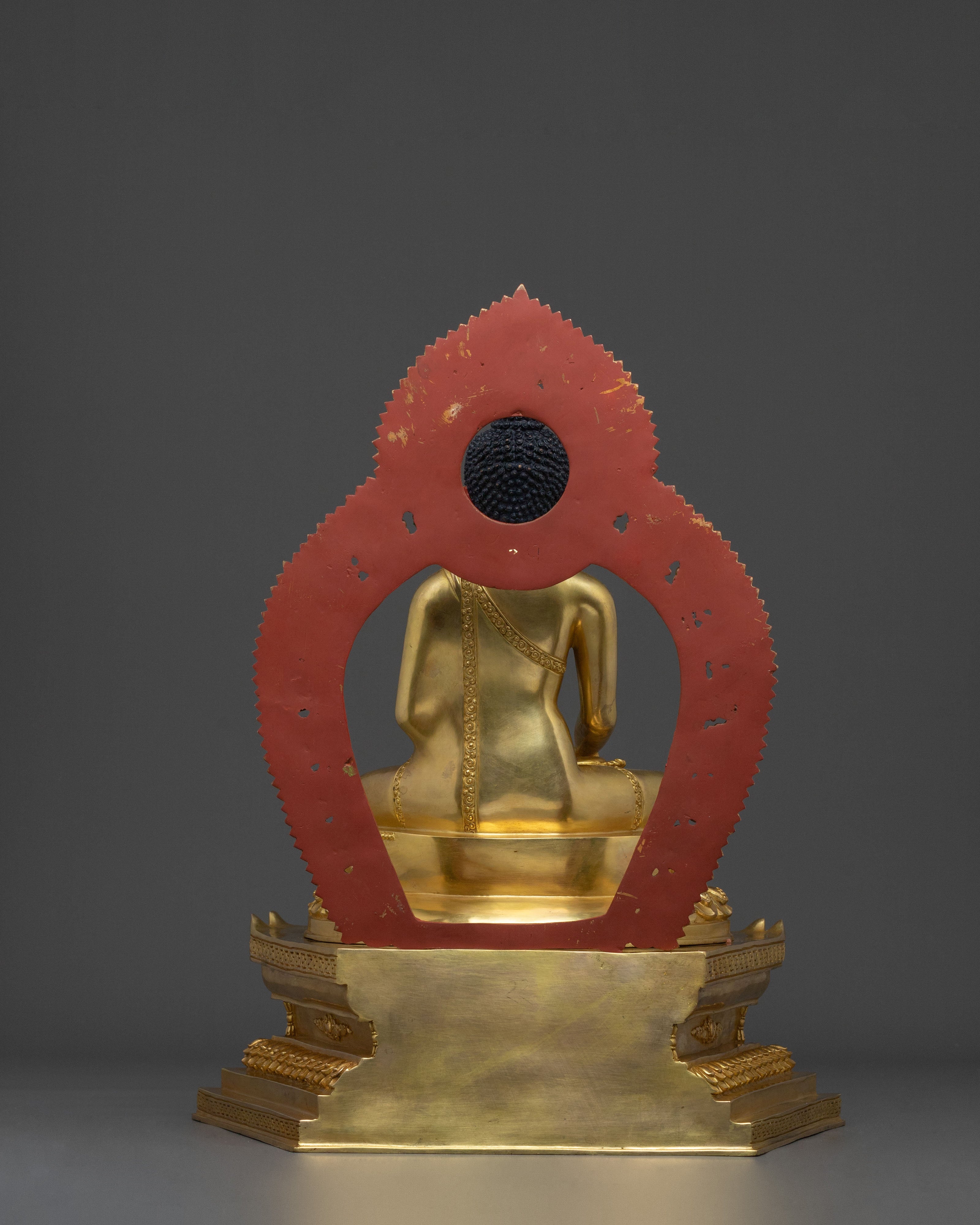 Shakyamuni Buddha Sculpture Seated on a Throne