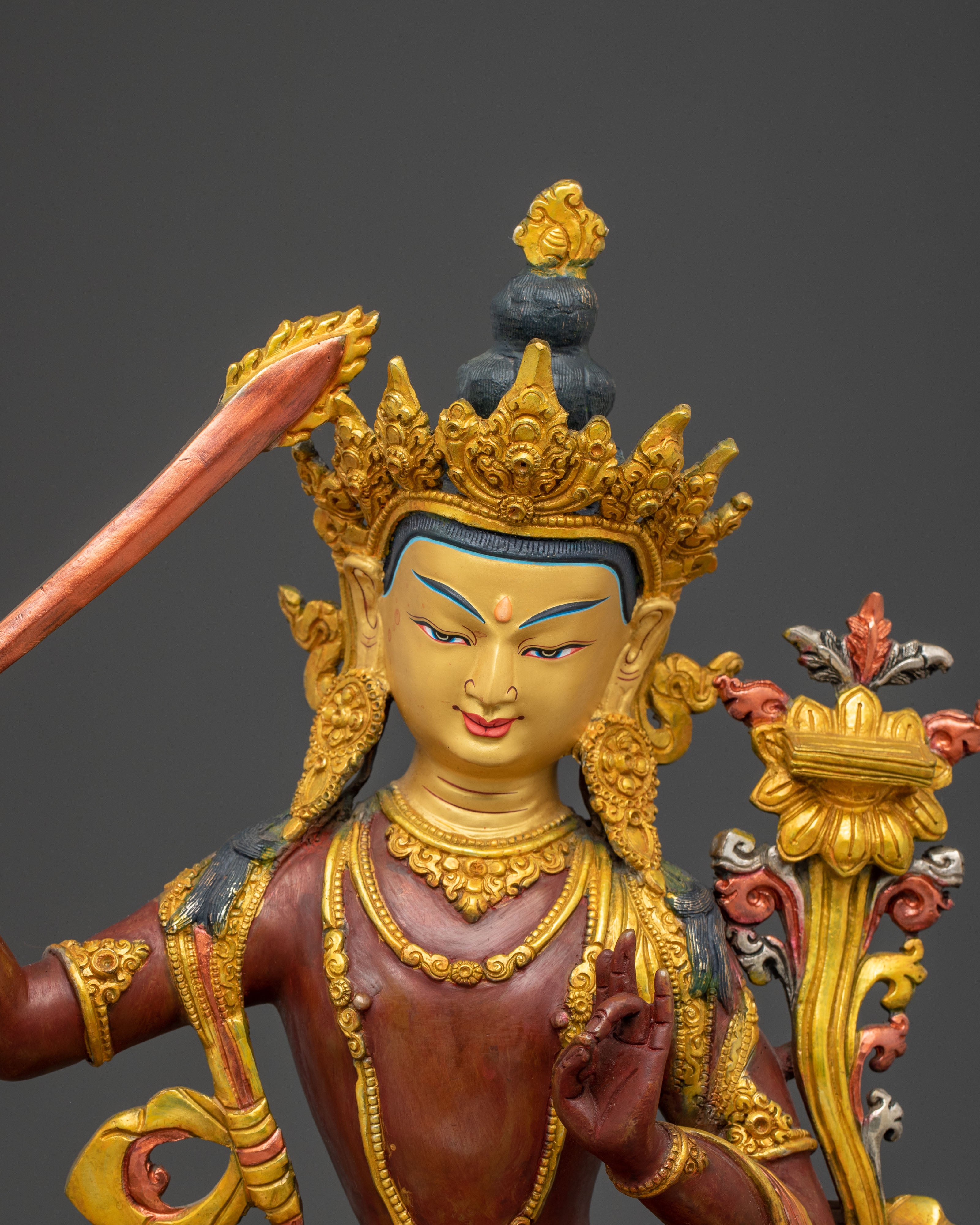 Manjushri Traditional Statue | Meditation Decor
