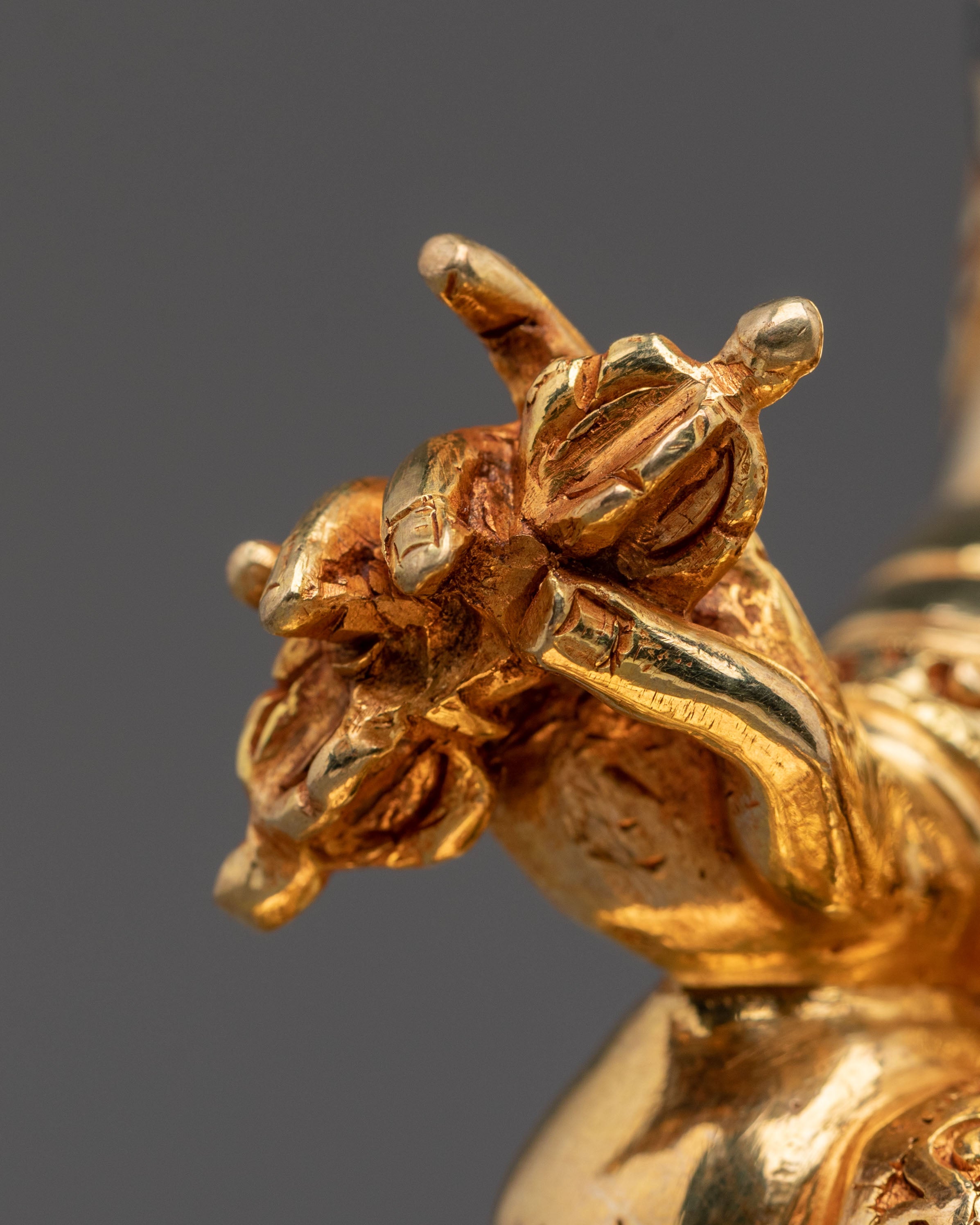 Guru Rinpoche Statue | 24K Gold Gilded Sculpture