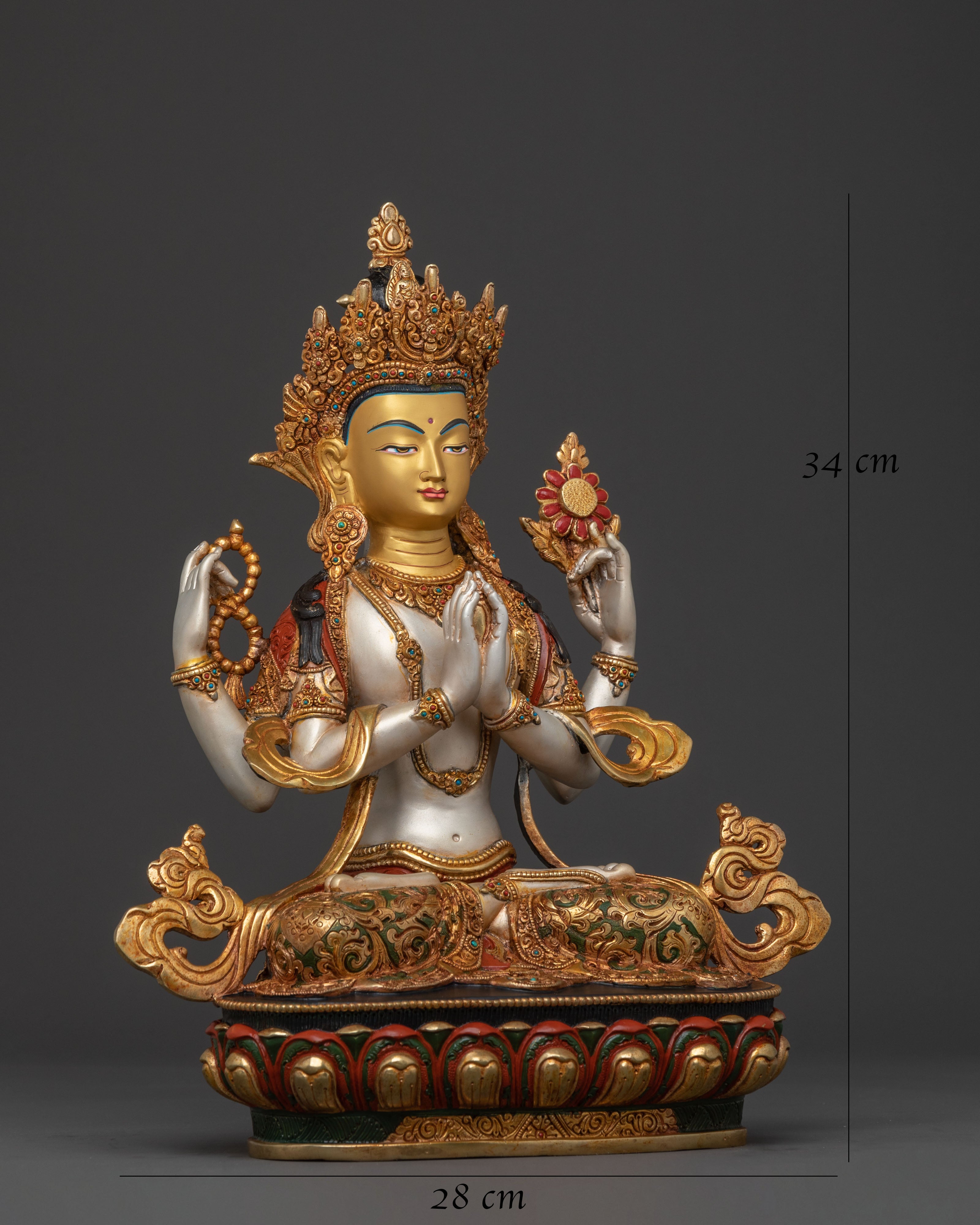 Four Armed Chenrezig Statue | Mercy Figure