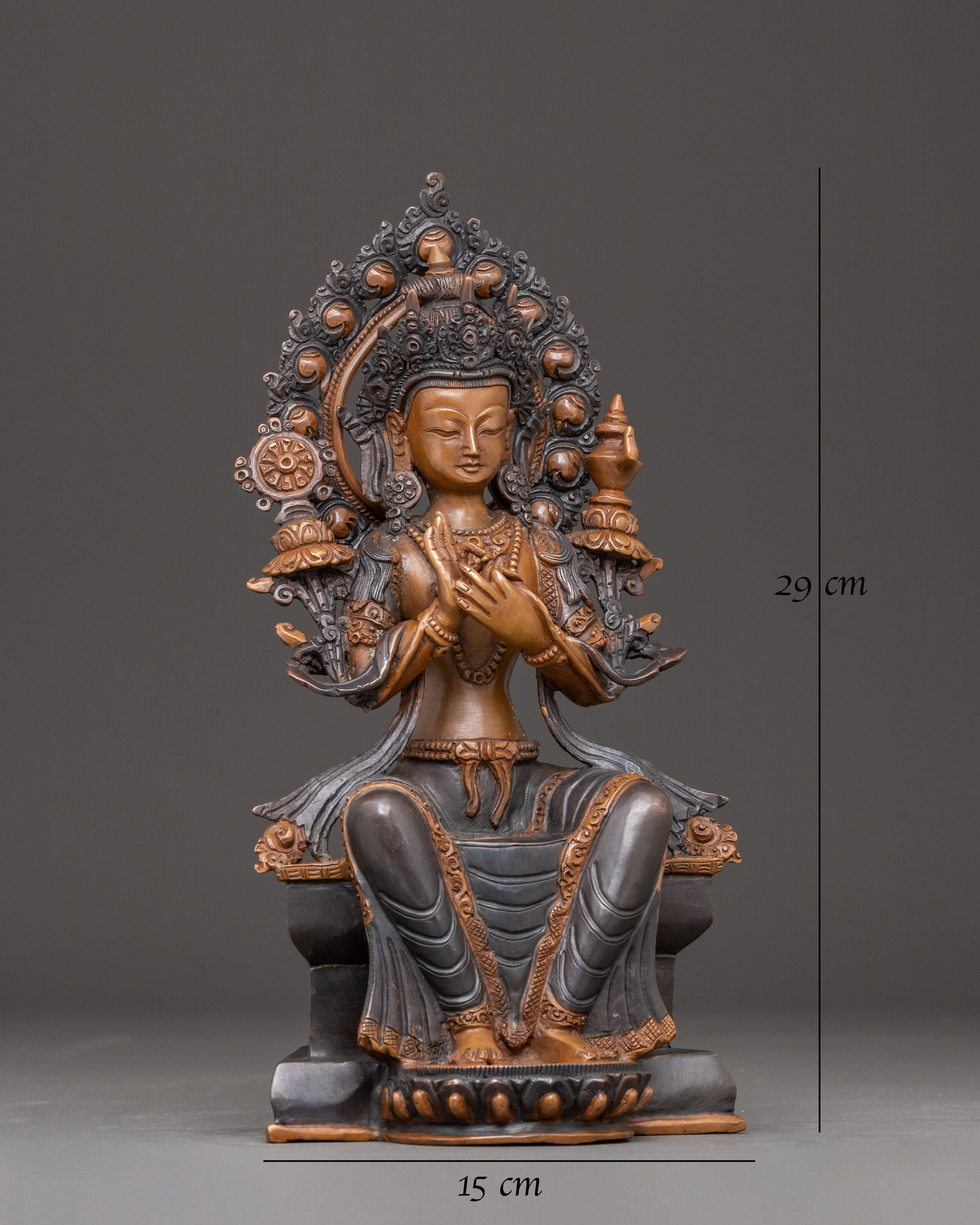Handmade Maitreya Buddha Oxidized Statue