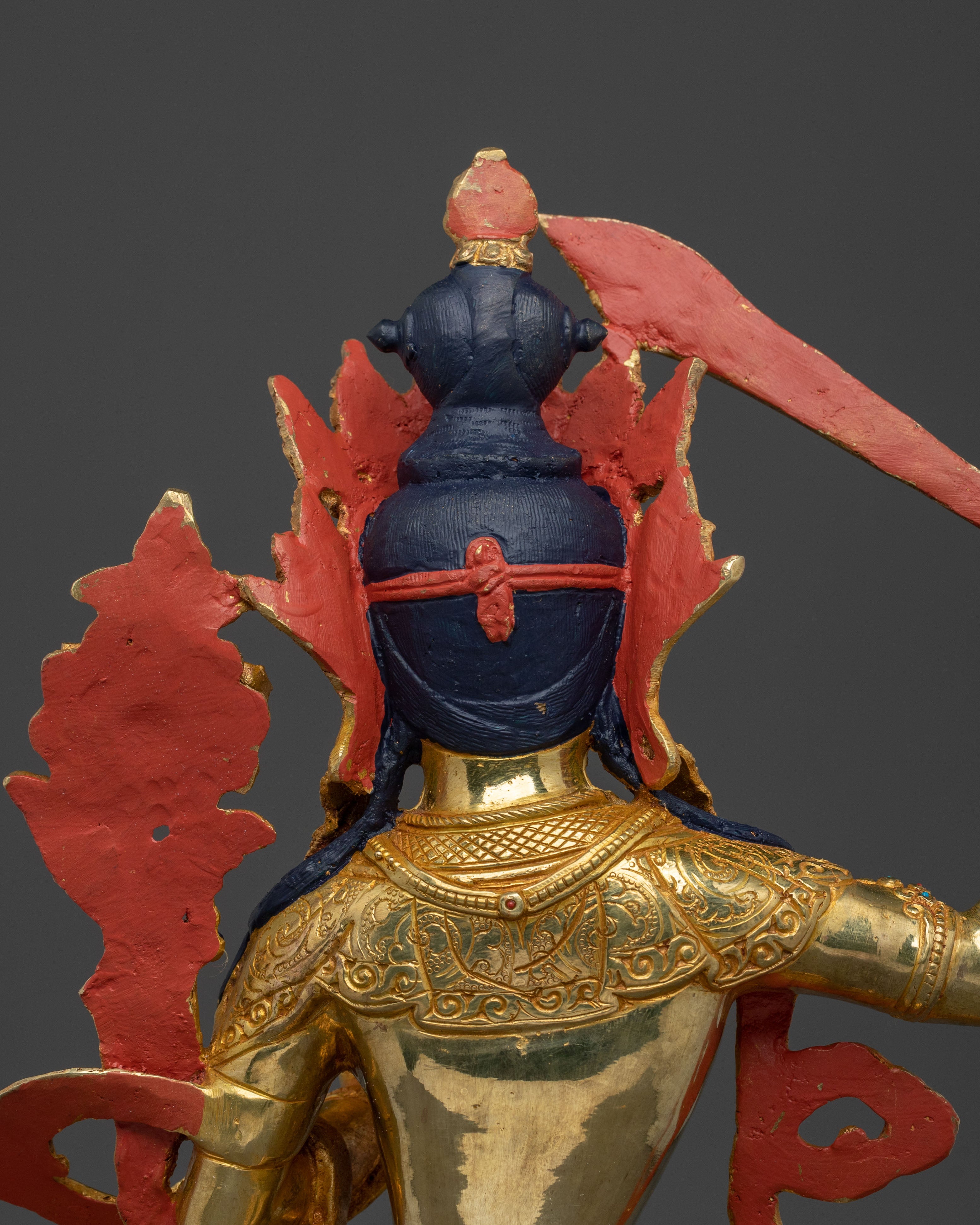 Manjushri Bodhisattva Statue | 24K Gold Gilded Figurine