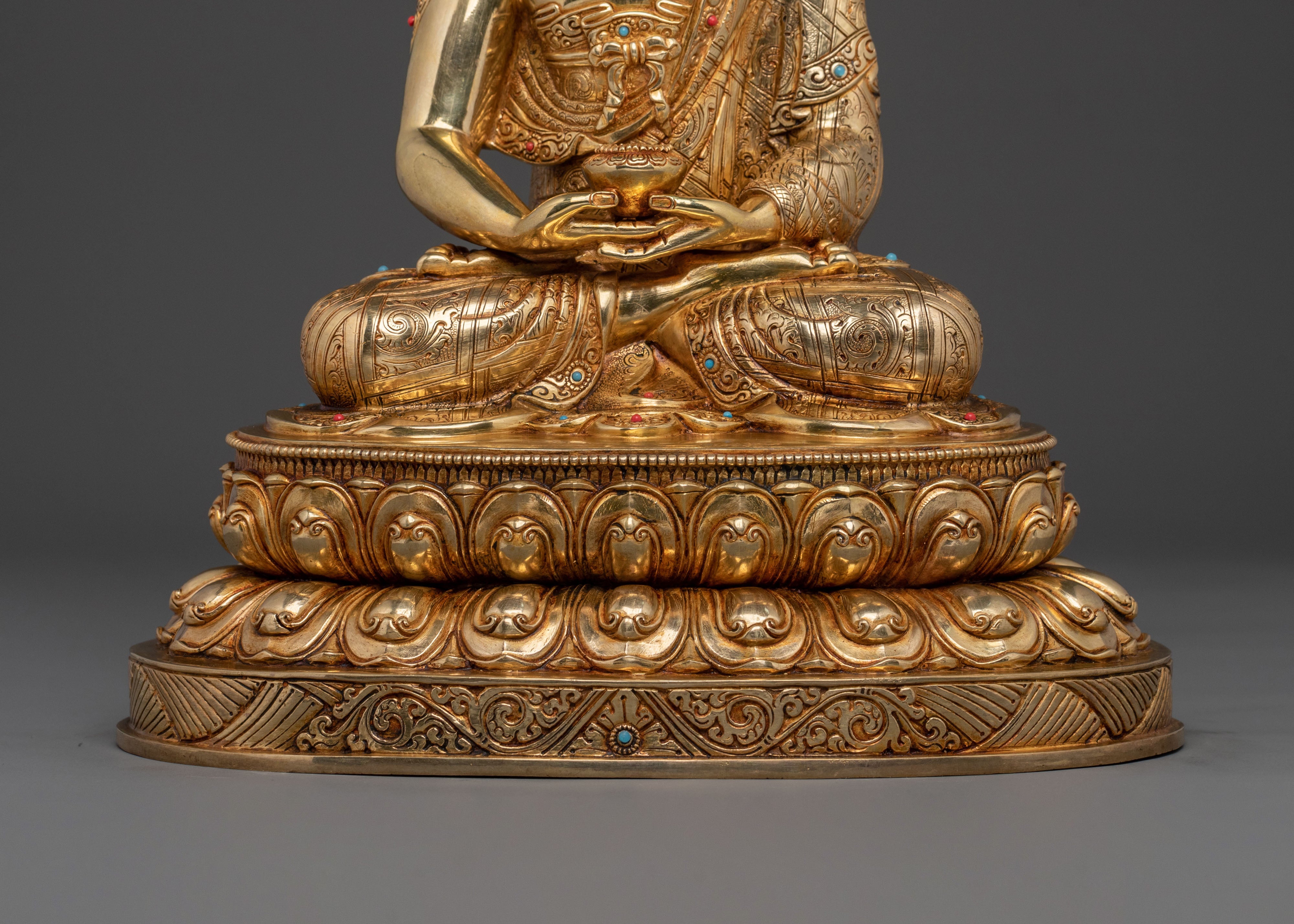 Amitabha Buddha: 24K Gold Gilded Meditation Figurine