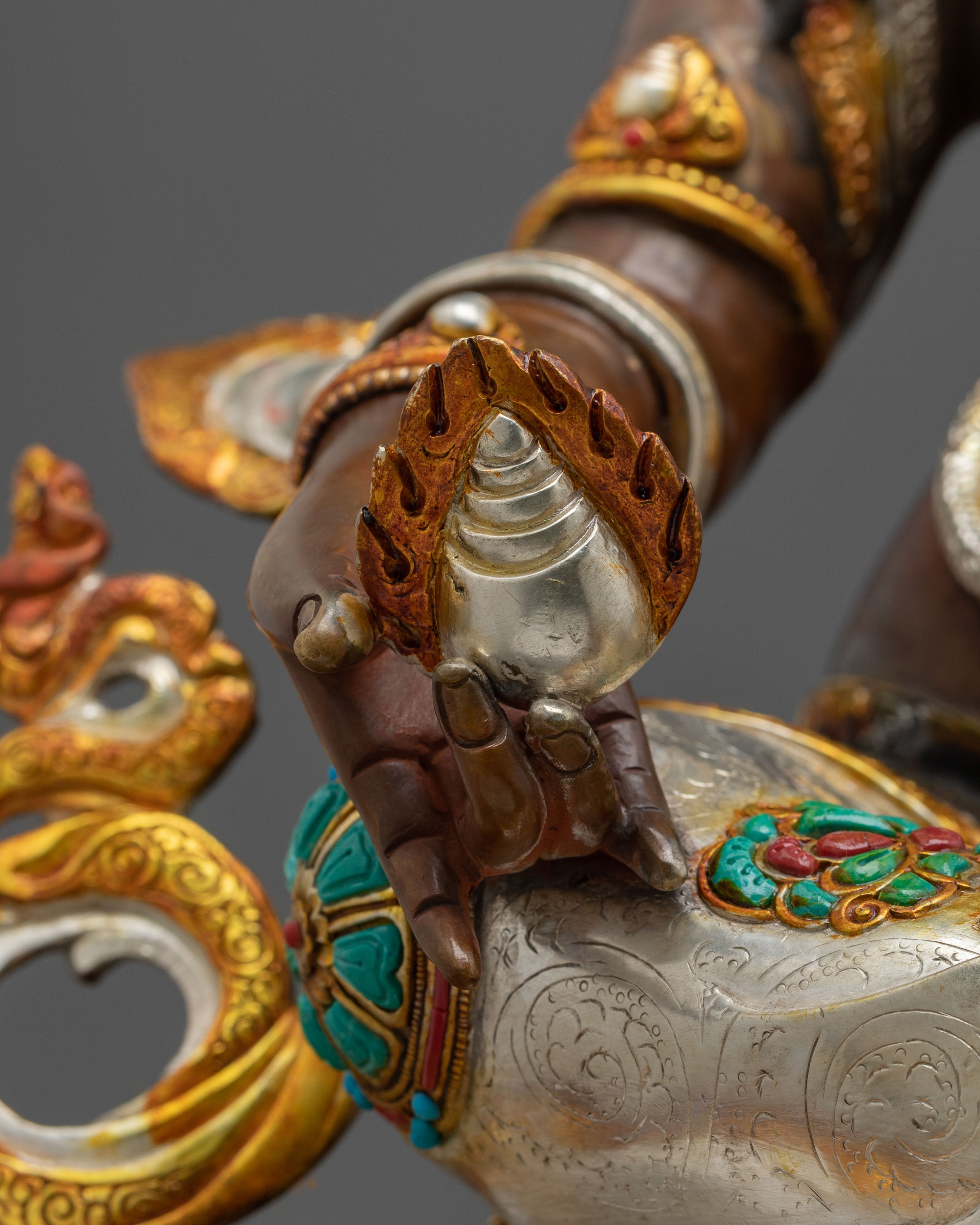Traditional Dzambhala Wealth Deity Statue | Guardian of Prosperity