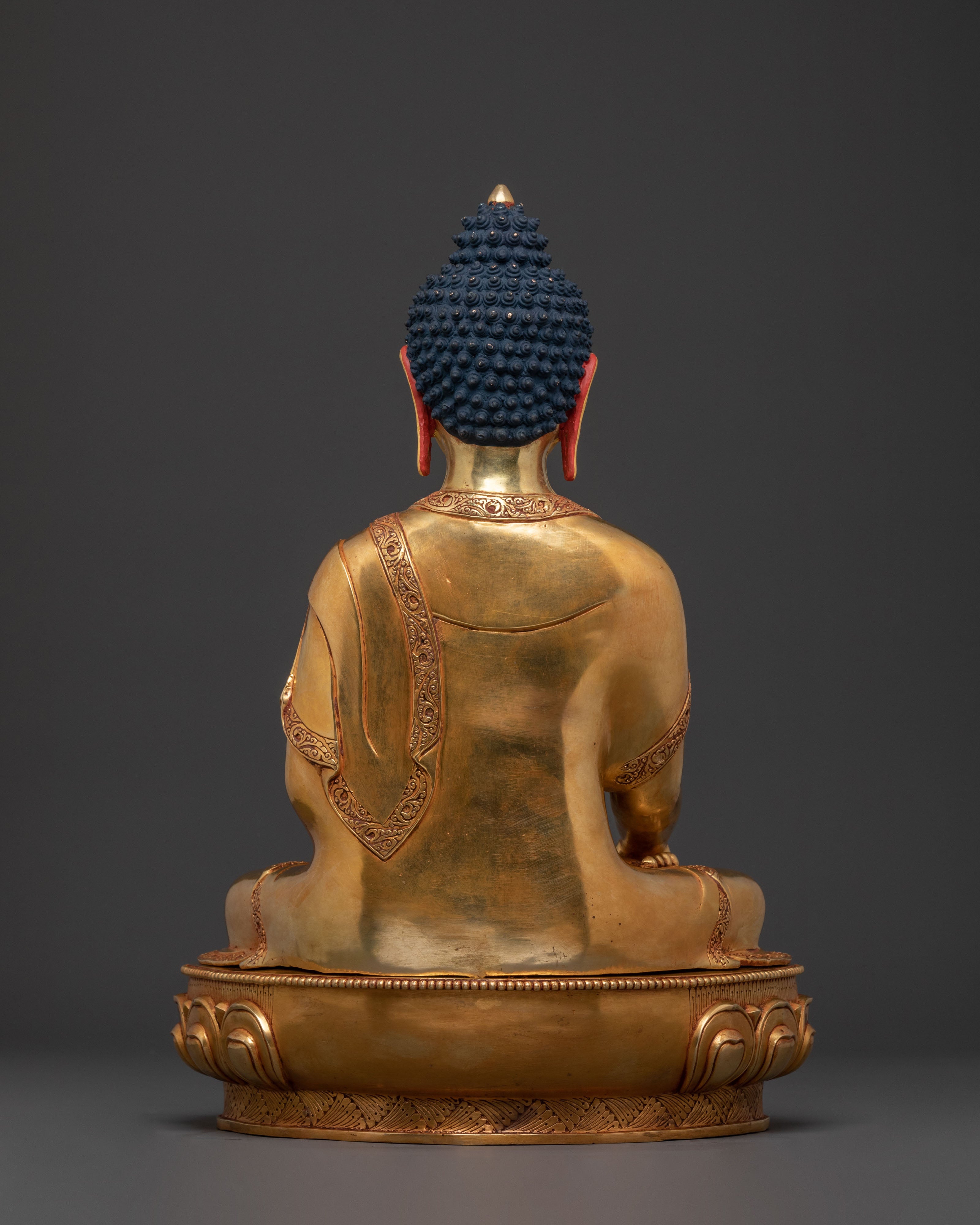 Shakyamuni Buddha Statue | 24K Gold Gilded Figure