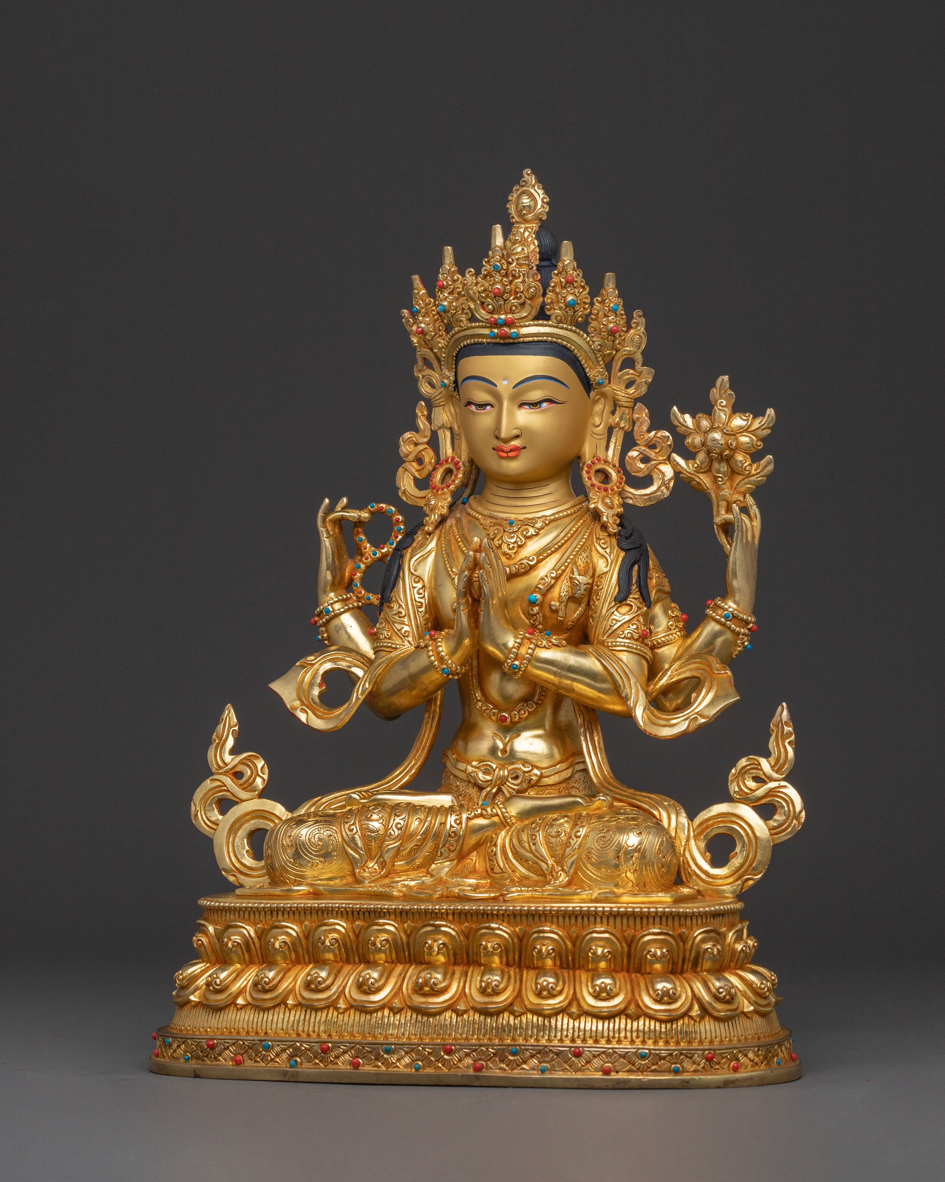 Handcrafted Chenrezig Statue | Serene Compassion