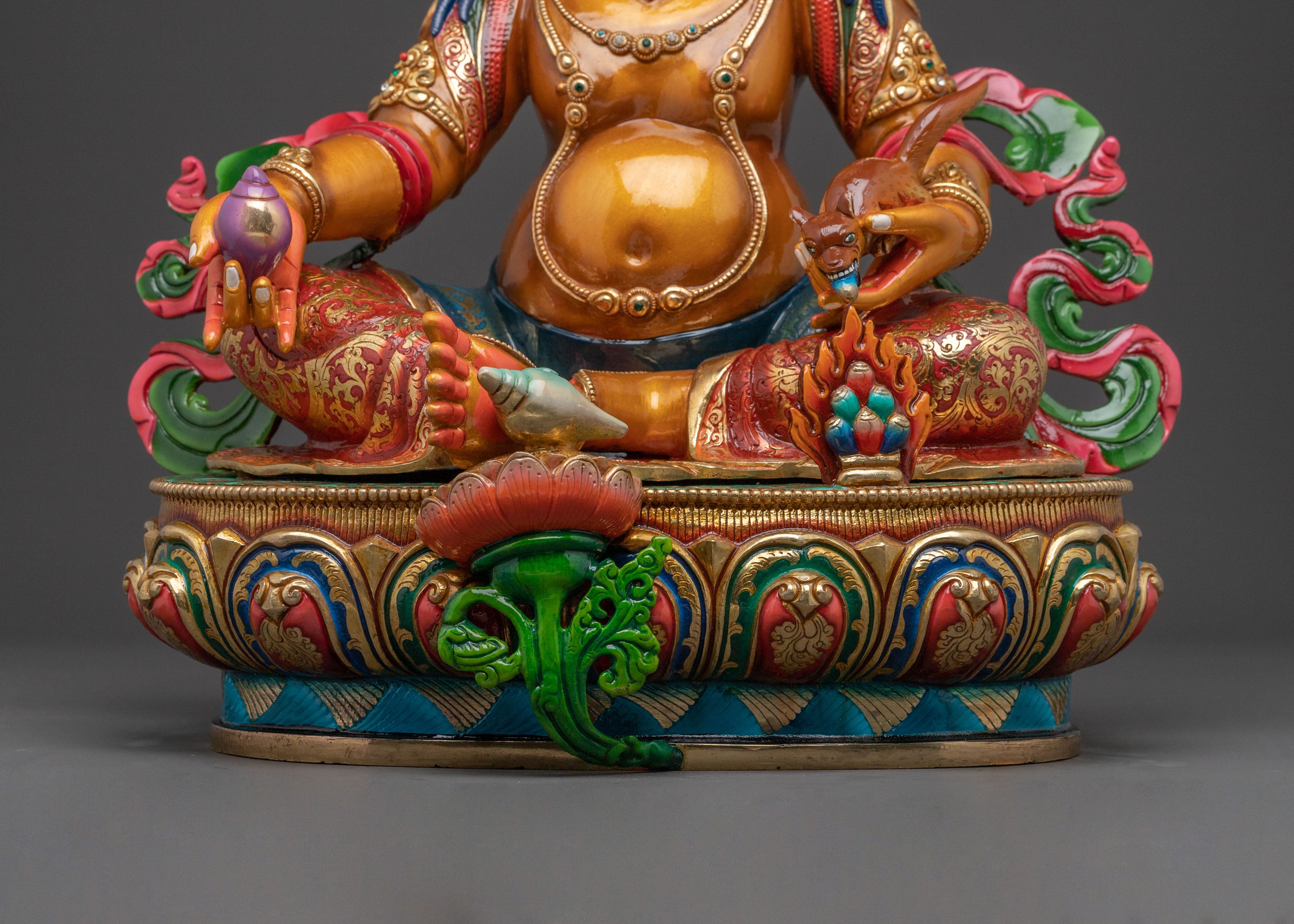 Dzambhala Golden Statue | Buddhist Deity of Wealth