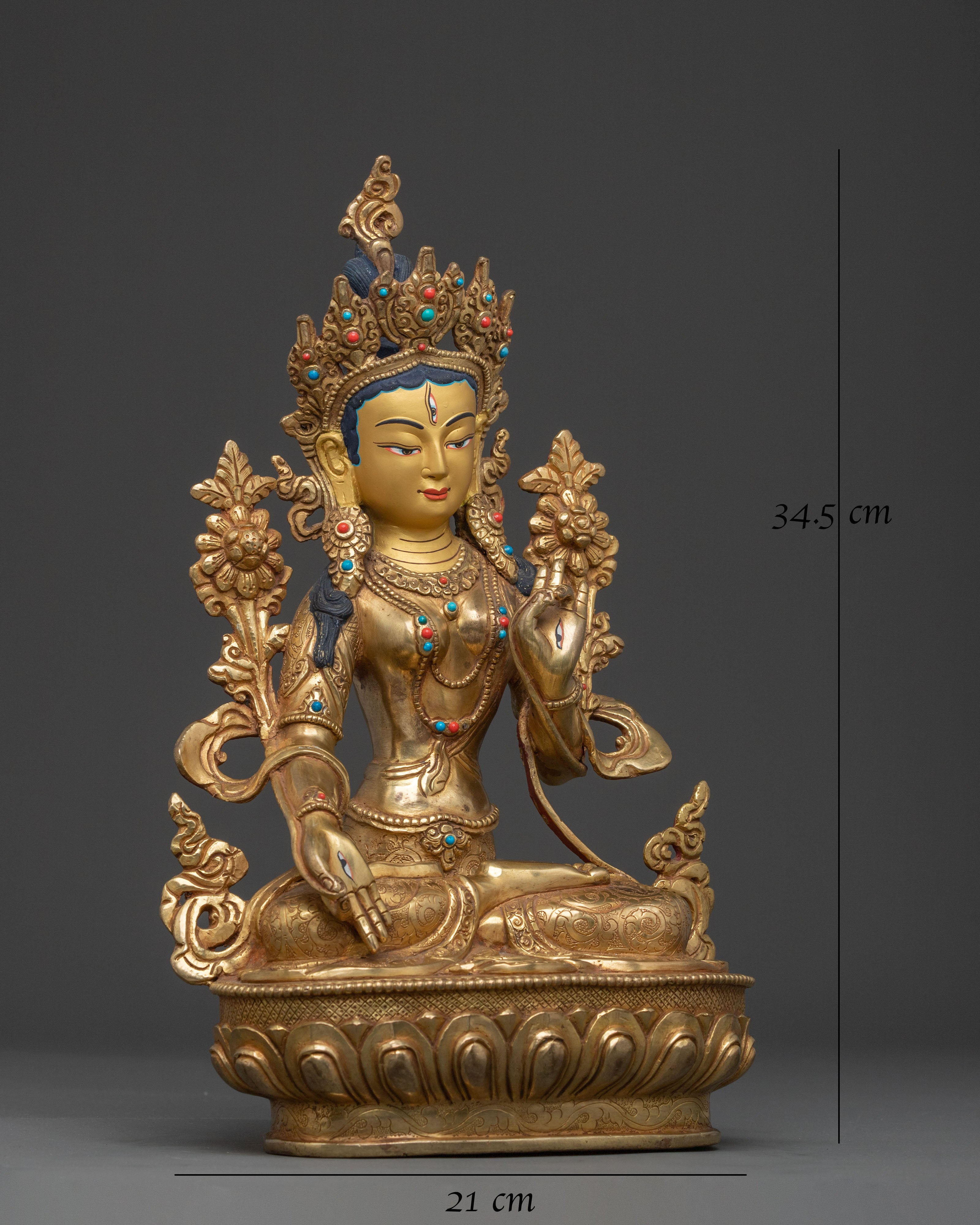 Handcrafted White Tara Statue | Spiritual Figurine