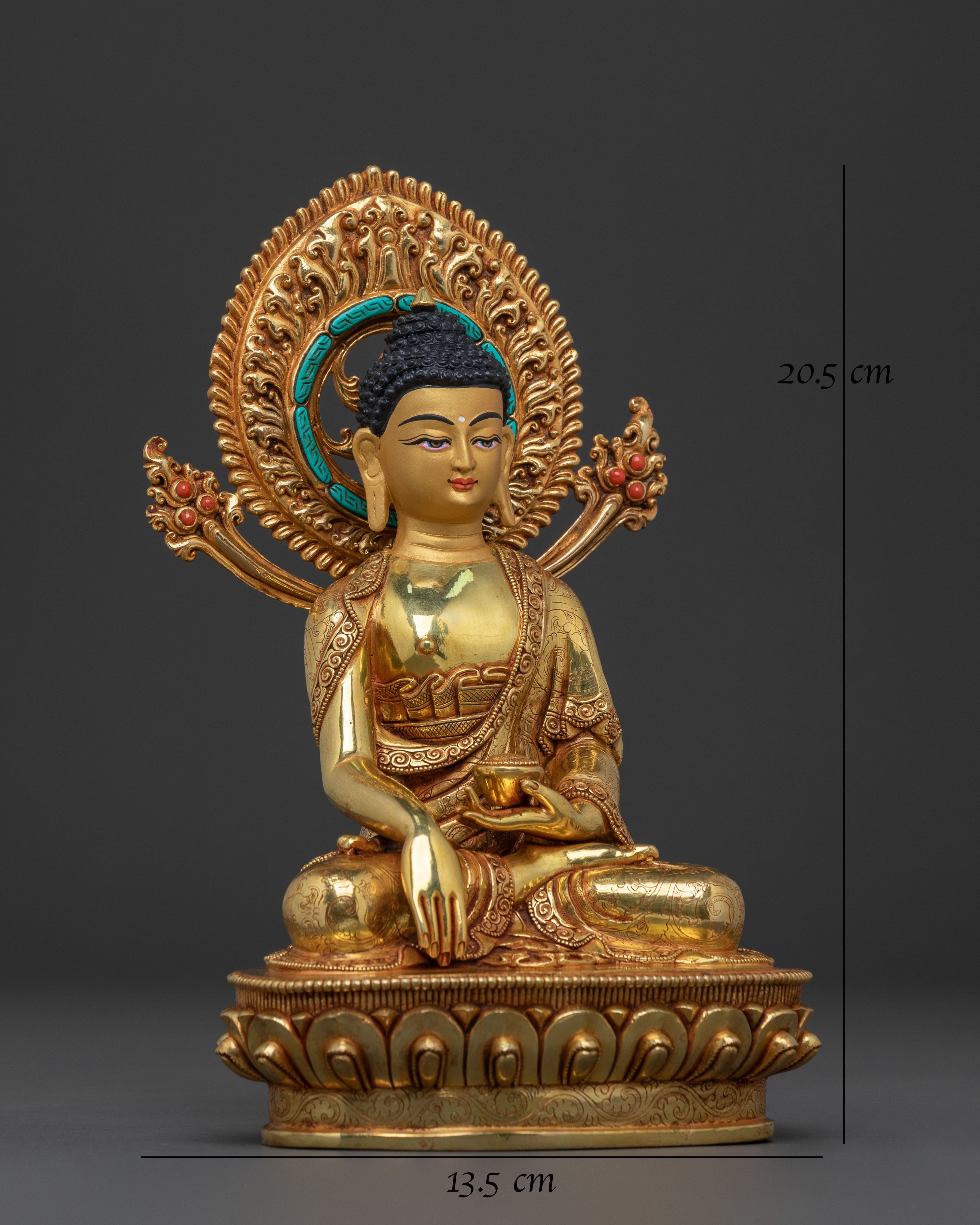 Shakyamuni Buddha Spiritual Altar Statue – Handcrafted & Gold Gilded